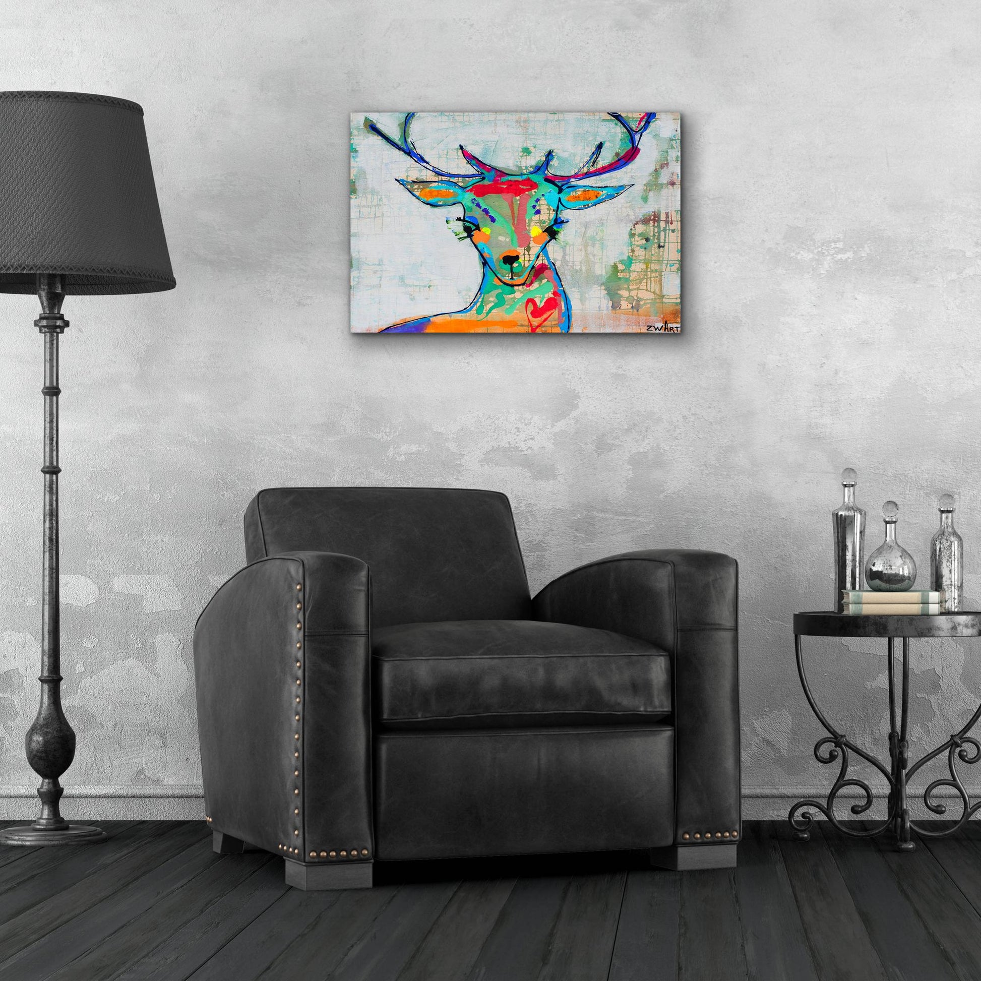 Epic Art 'Deer Mist' by Zwart, Acrylic Glass Wall Art,24x16