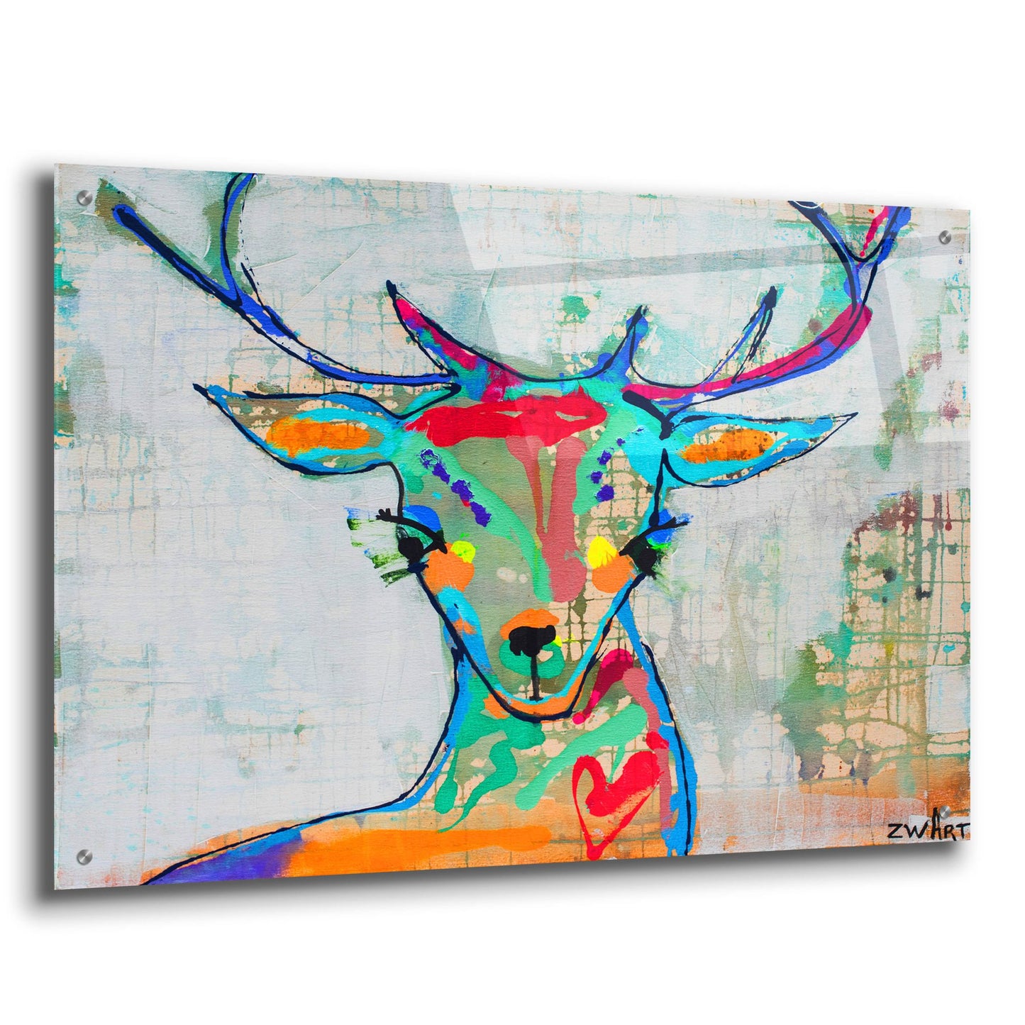 Epic Art 'Deer Mist' by Zwart, Acrylic Glass Wall Art,36x24