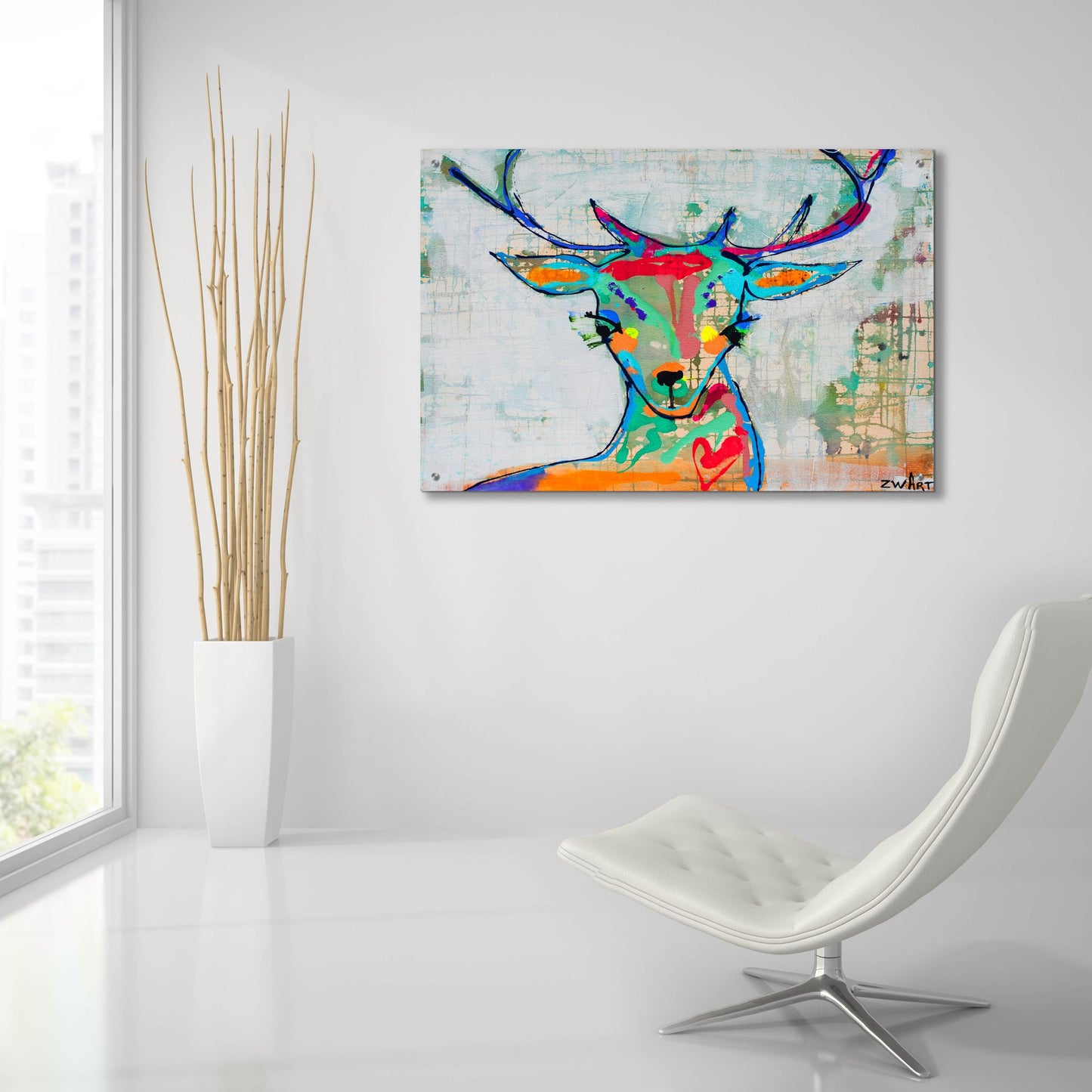 Epic Art 'Deer Mist' by Zwart, Acrylic Glass Wall Art,36x24