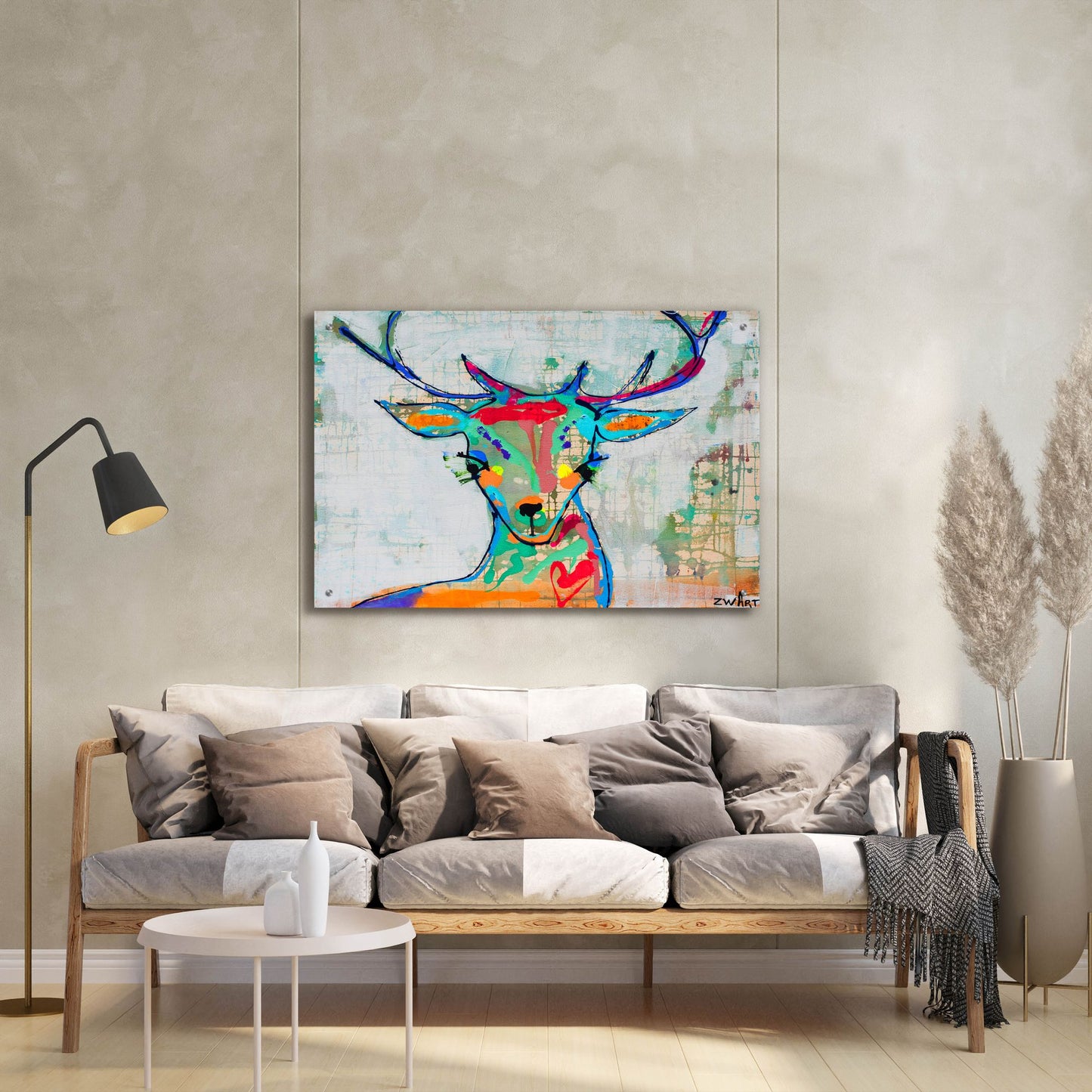 Epic Art 'Deer Mist' by Zwart, Acrylic Glass Wall Art,36x24