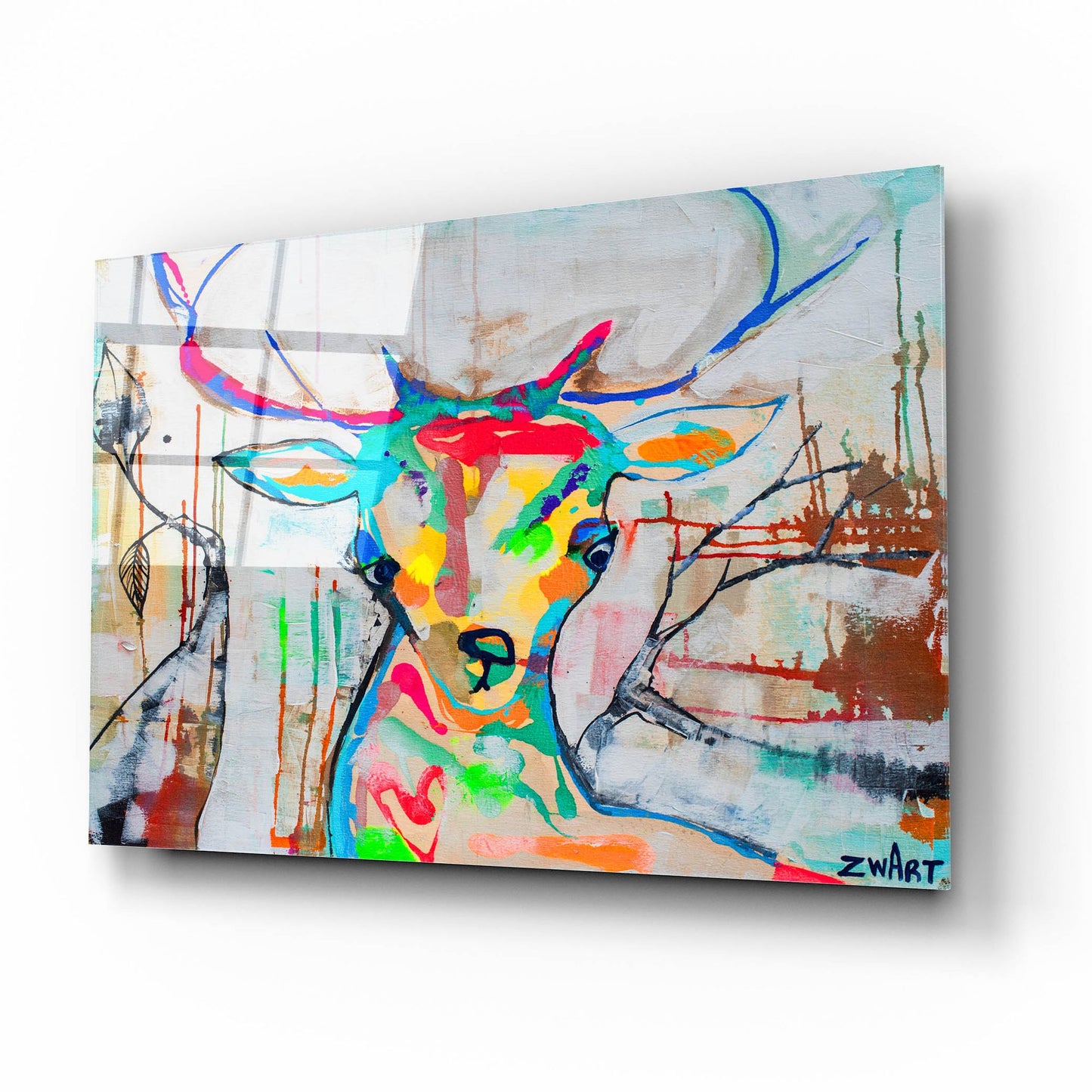 Epic Art 'Deer Soul' by Zwart, Acrylic Glass Wall Art,16x12