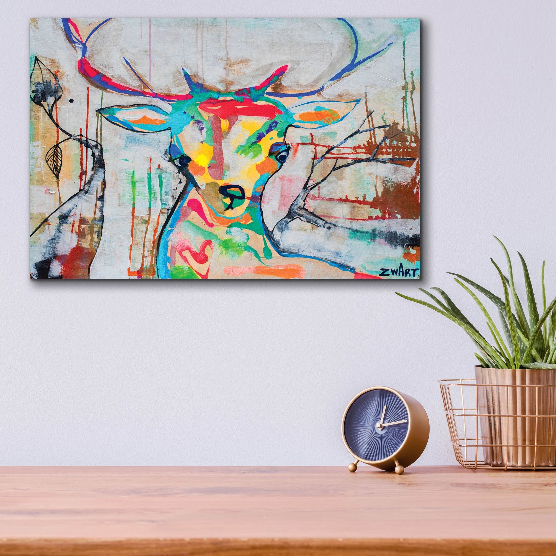 Epic Art 'Deer Soul' by Zwart, Acrylic Glass Wall Art,16x12