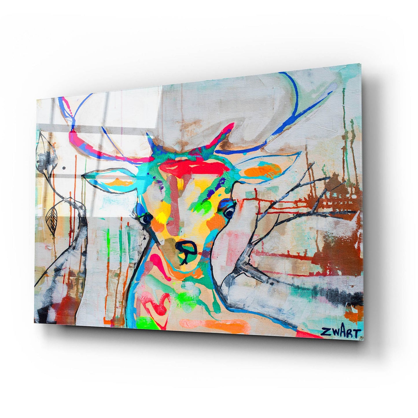 Epic Art 'Deer Soul' by Zwart, Acrylic Glass Wall Art,24x16