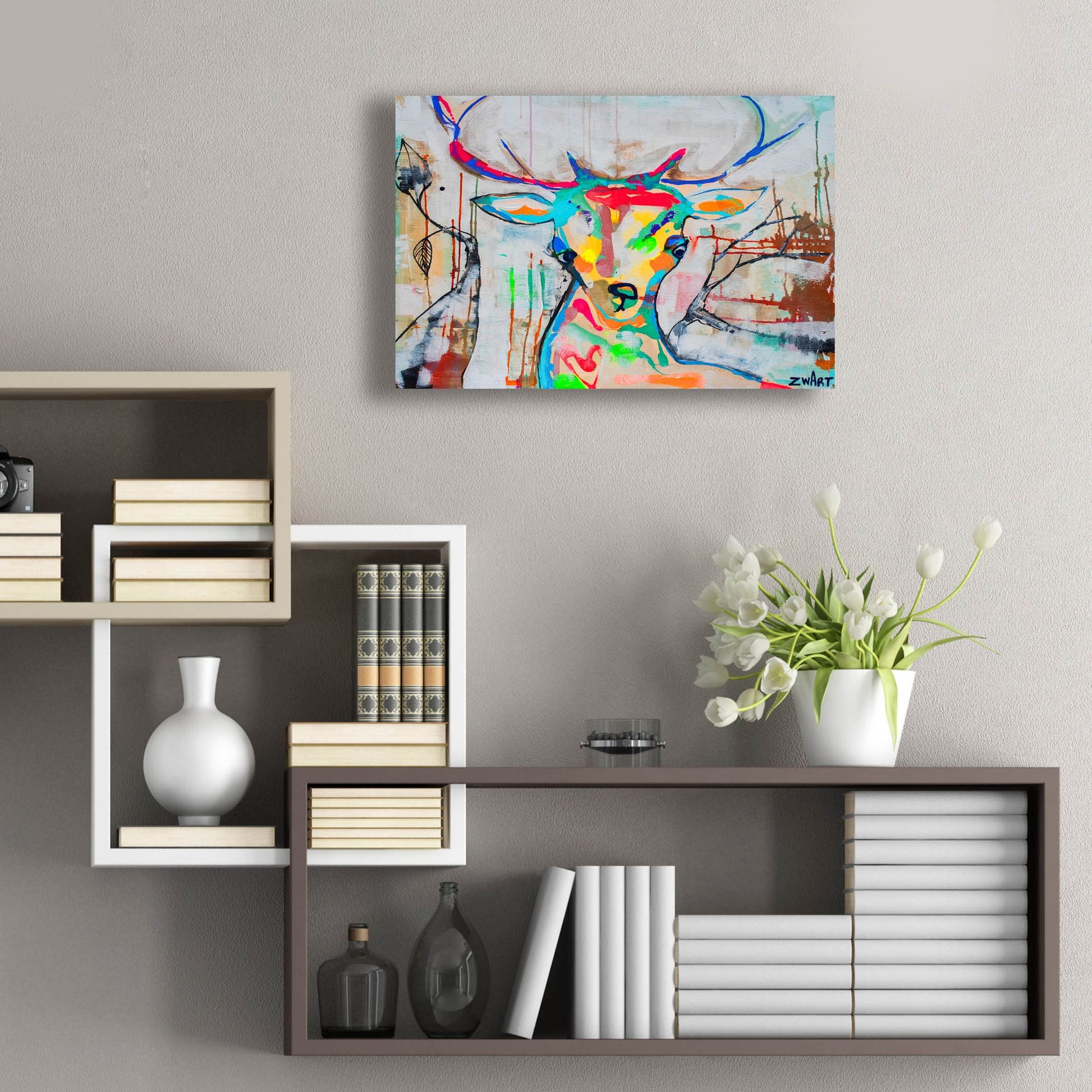 Epic Art 'Deer Soul' by Zwart, Acrylic Glass Wall Art,24x16