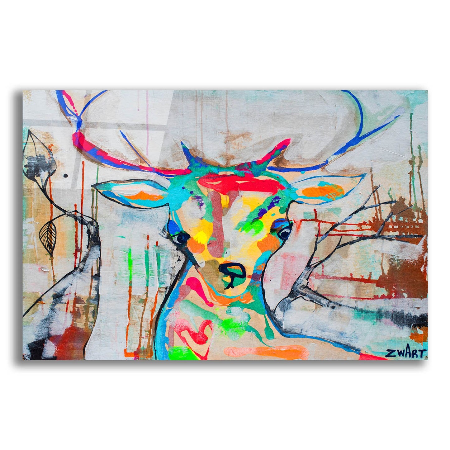 Epic Art 'Deer Soul' by Zwart, Acrylic Glass Wall Art,24x16