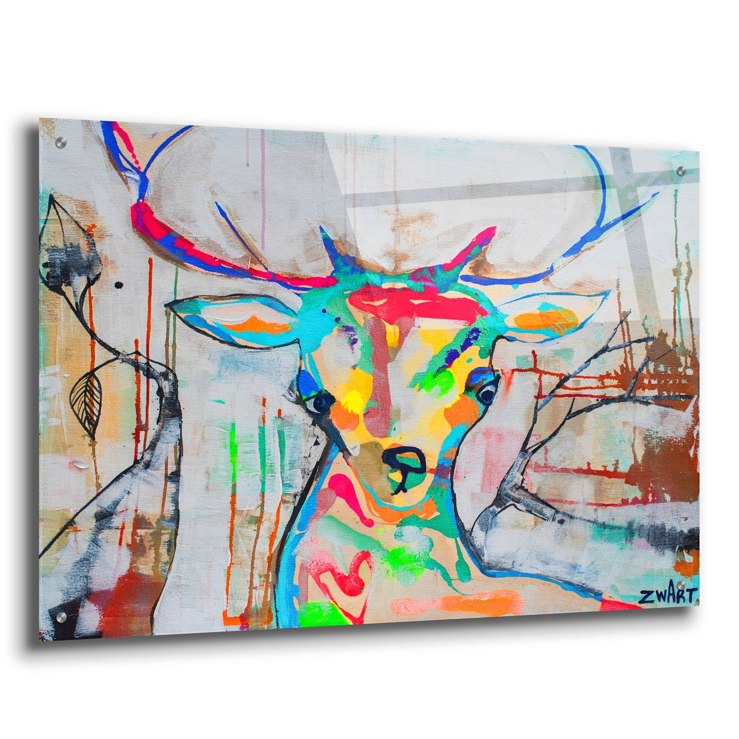 Epic Art 'Deer Soul' by Zwart, Acrylic Glass Wall Art,36x24