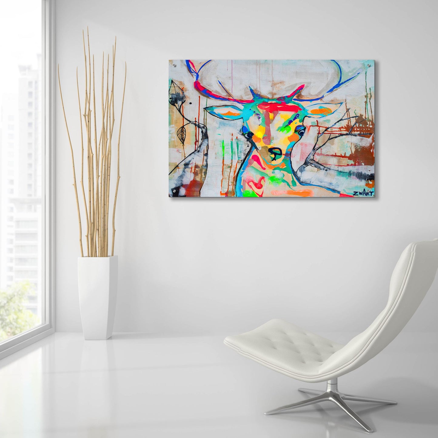 Epic Art 'Deer Soul' by Zwart, Acrylic Glass Wall Art,36x24