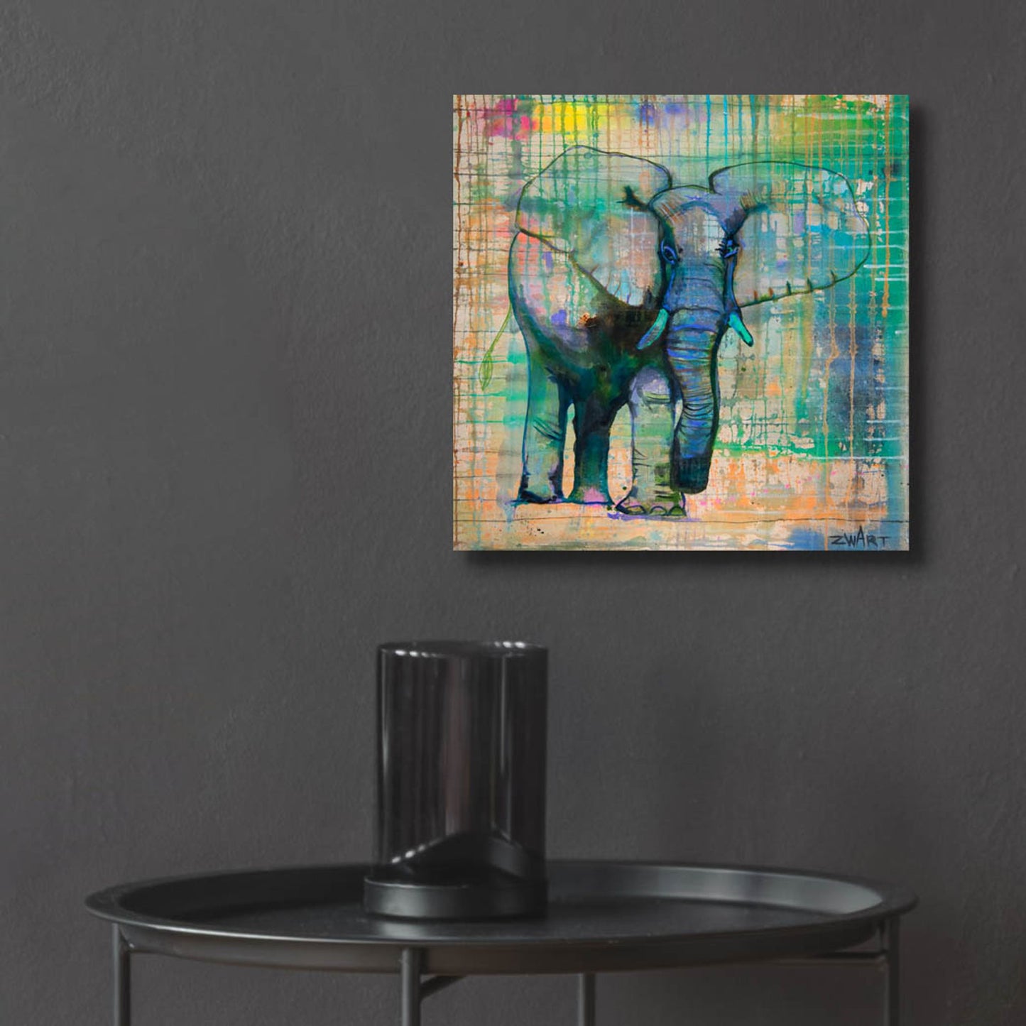 Epic Art 'Elephant In Charge' by Zwart, Acrylic Glass Wall Art,12x12