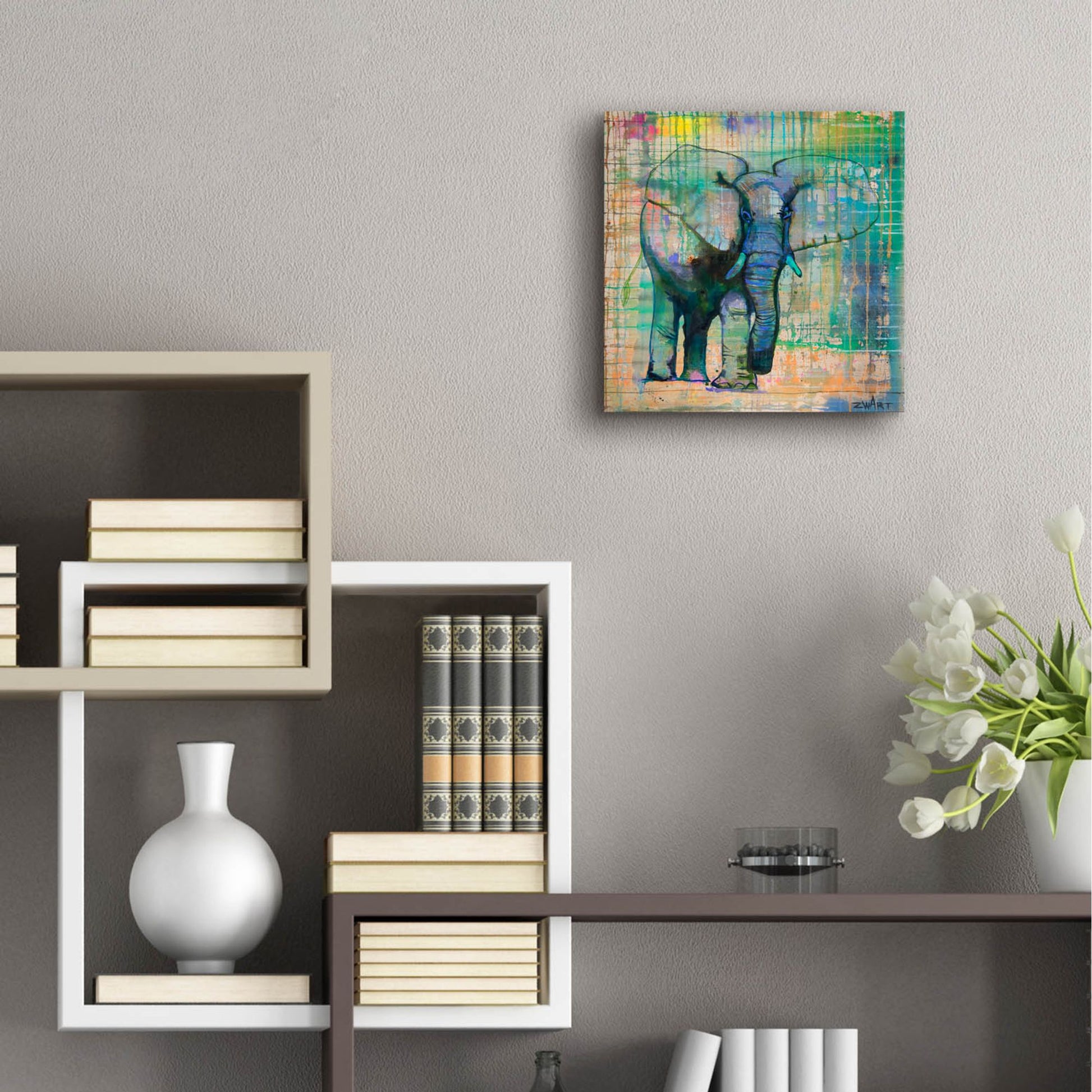 Epic Art 'Elephant In Charge' by Zwart, Acrylic Glass Wall Art,12x12