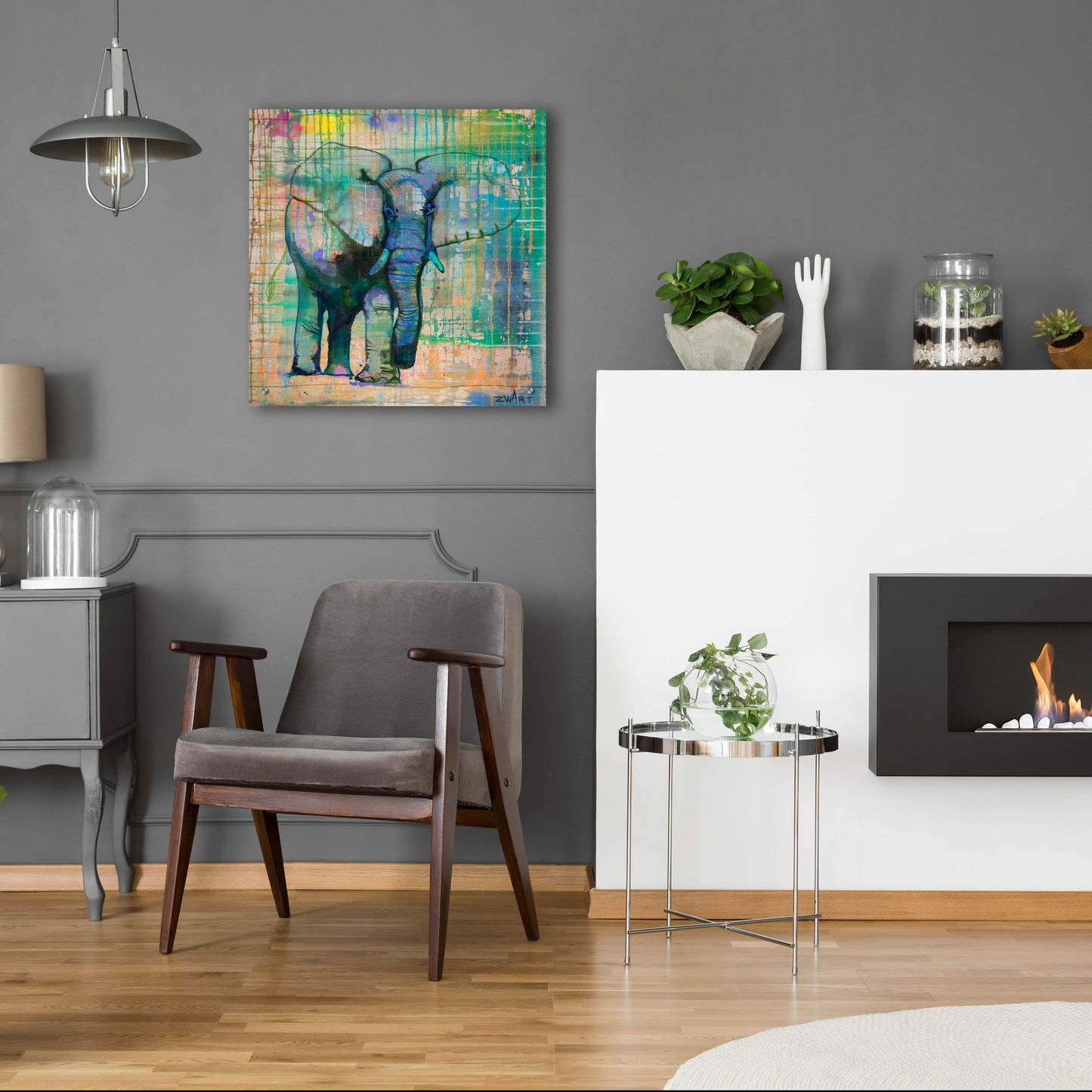 Epic Art 'Elephant In Charge' by Zwart, Acrylic Glass Wall Art,24x24