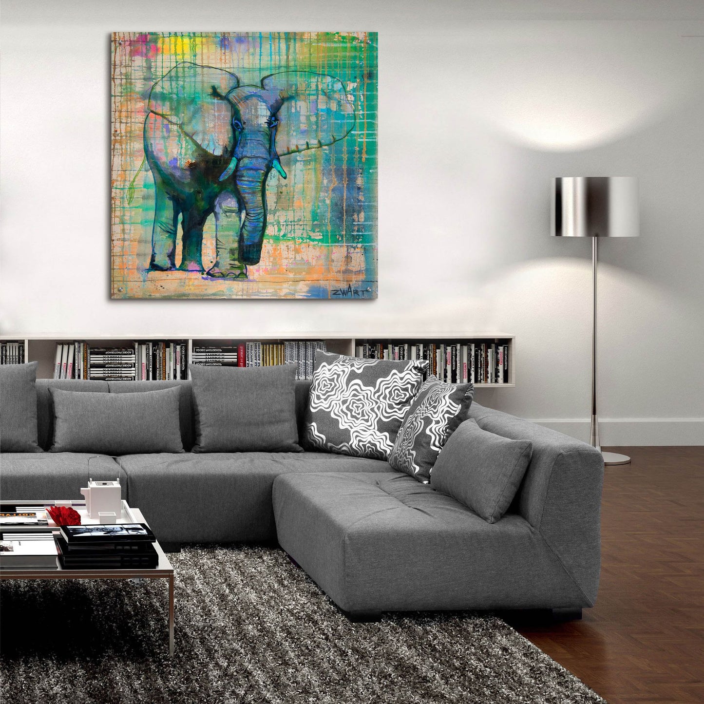 Epic Art 'Elephant In Charge' by Zwart, Acrylic Glass Wall Art,36x36