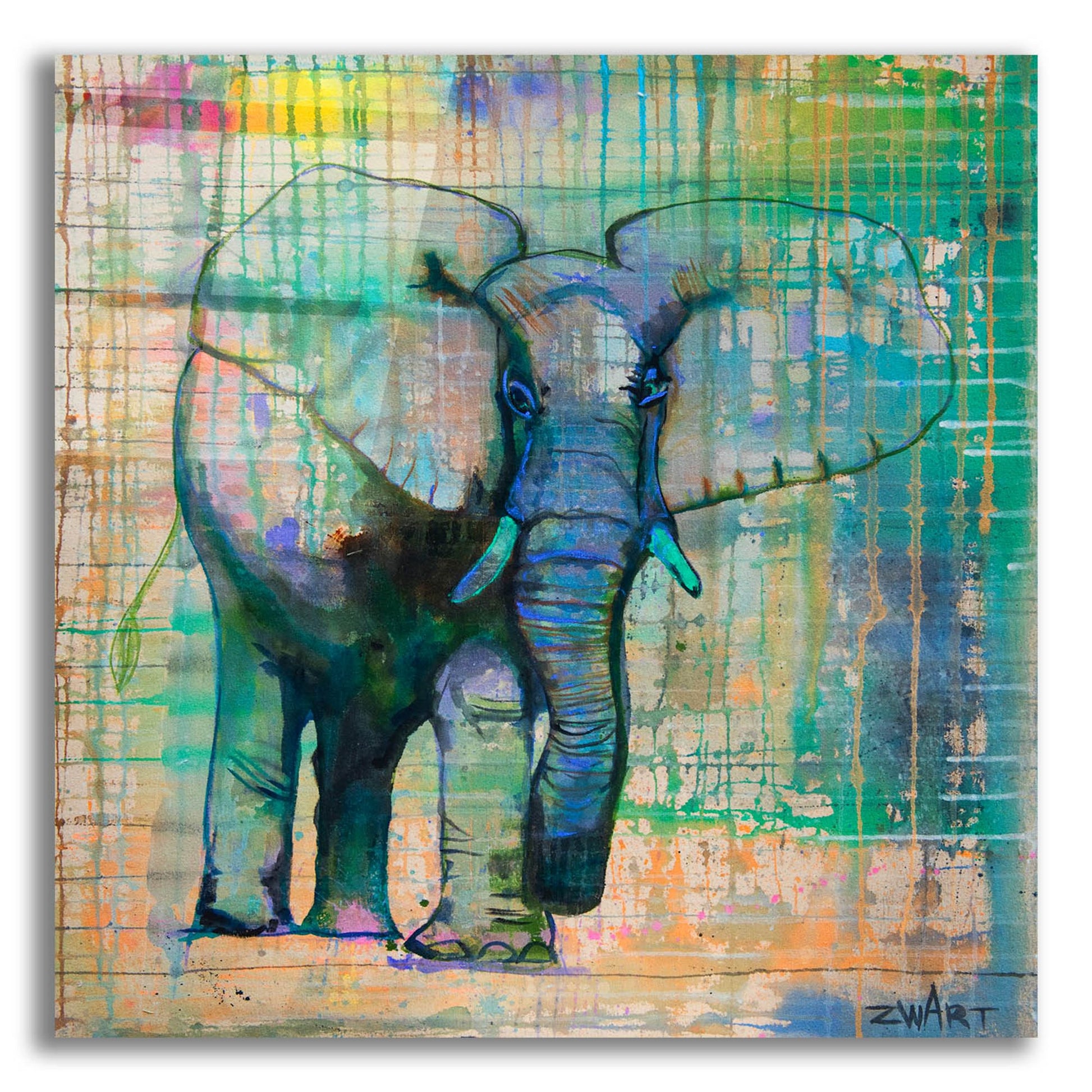 Epic Art 'Elephant In Charge' by Zwart, Acrylic Glass Wall Art