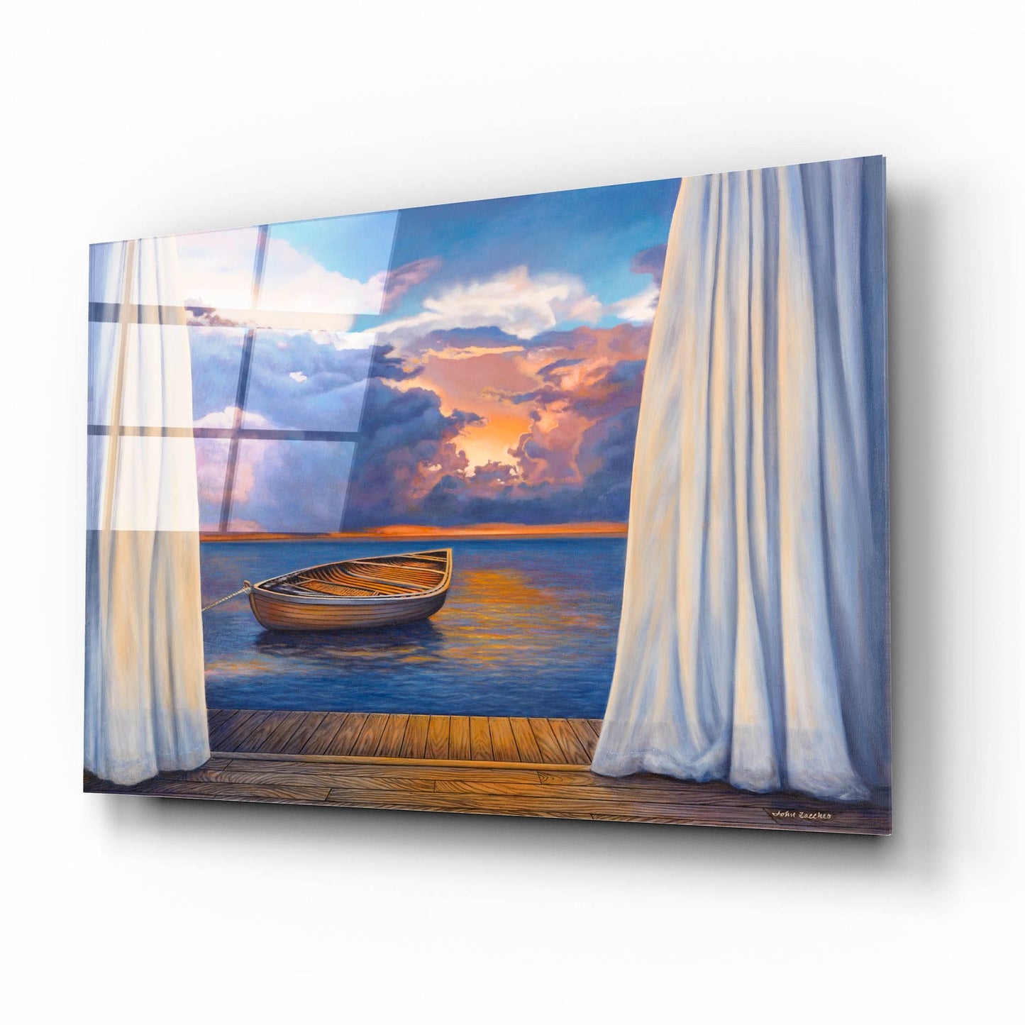 Epic Art 'Vacation View' by John Zaccheo, Acrylic Glass Wall Art,16x12