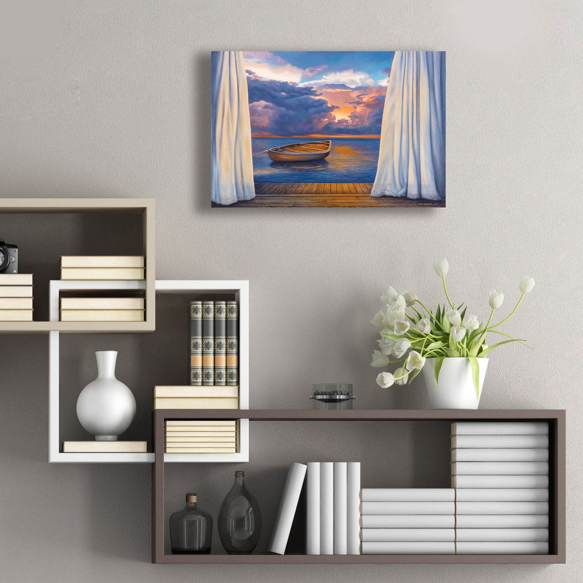 Epic Art 'Vacation View' by John Zaccheo, Acrylic Glass Wall Art,24x16