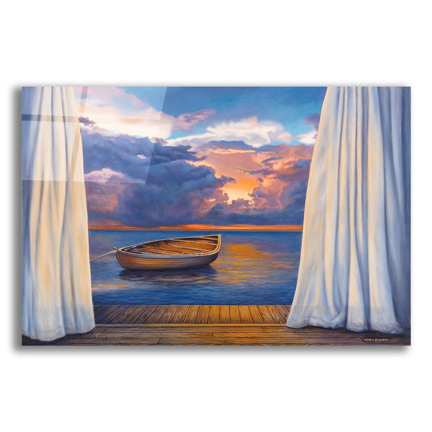 Epic Art 'Vacation View' by John Zaccheo, Acrylic Glass Wall Art,24x16