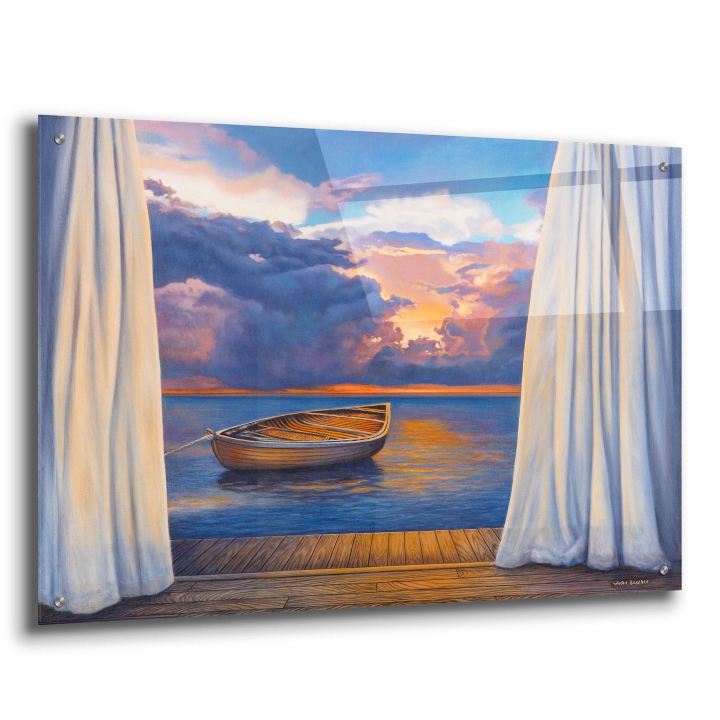 Epic Art 'Vacation View' by John Zaccheo, Acrylic Glass Wall Art,36x24