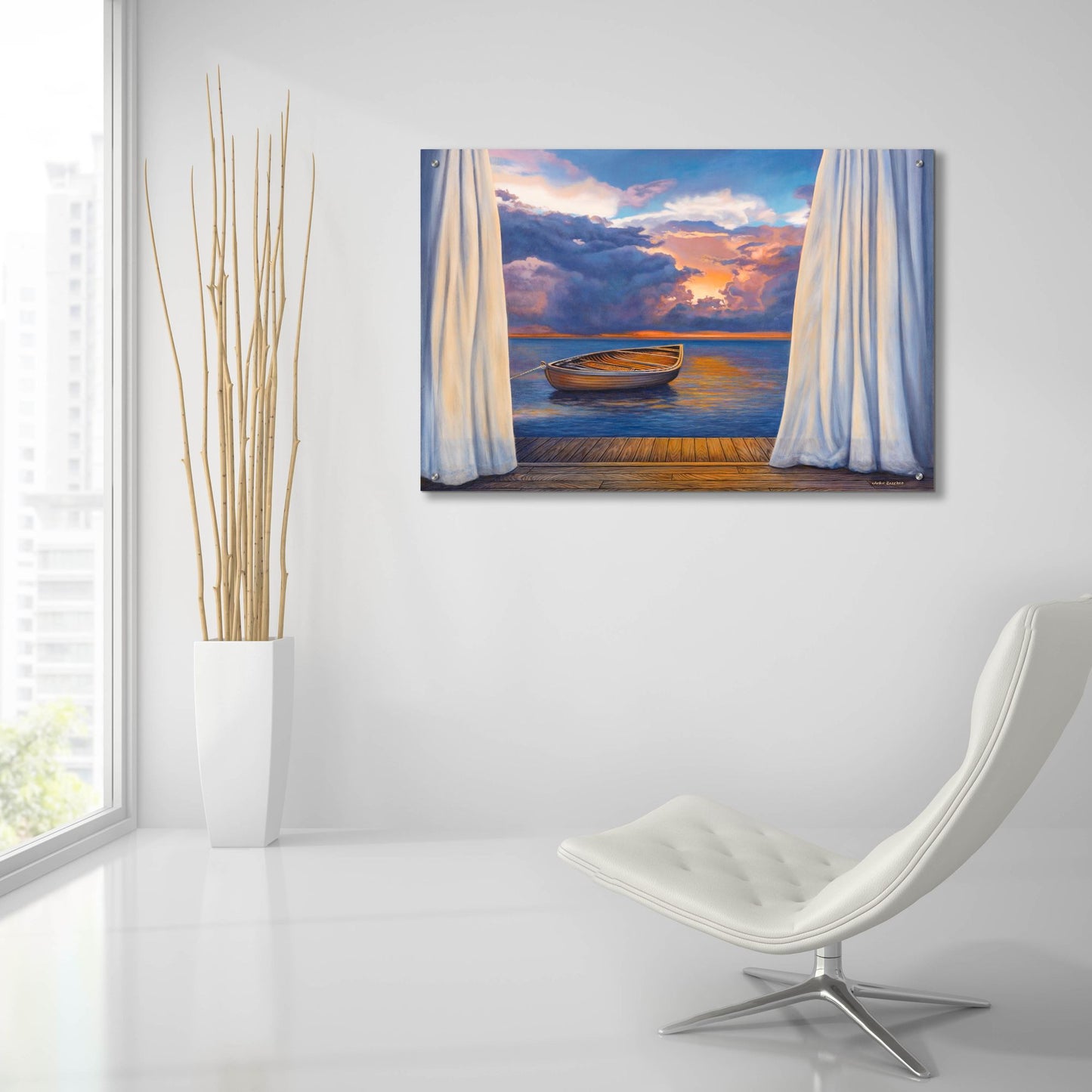 Epic Art 'Vacation View' by John Zaccheo, Acrylic Glass Wall Art,36x24