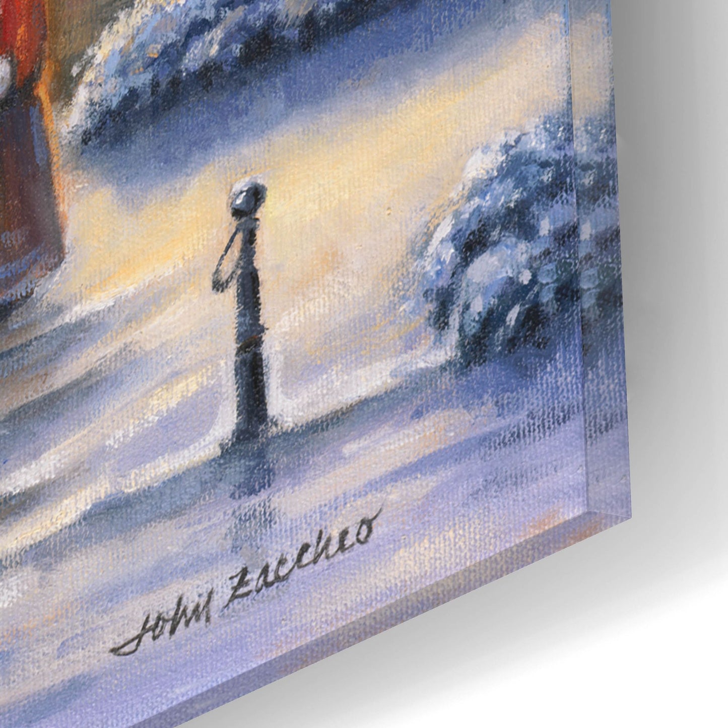 Epic Art 'Christmas Eve' by John Zaccheo, Acrylic Glass Wall Art,16x12