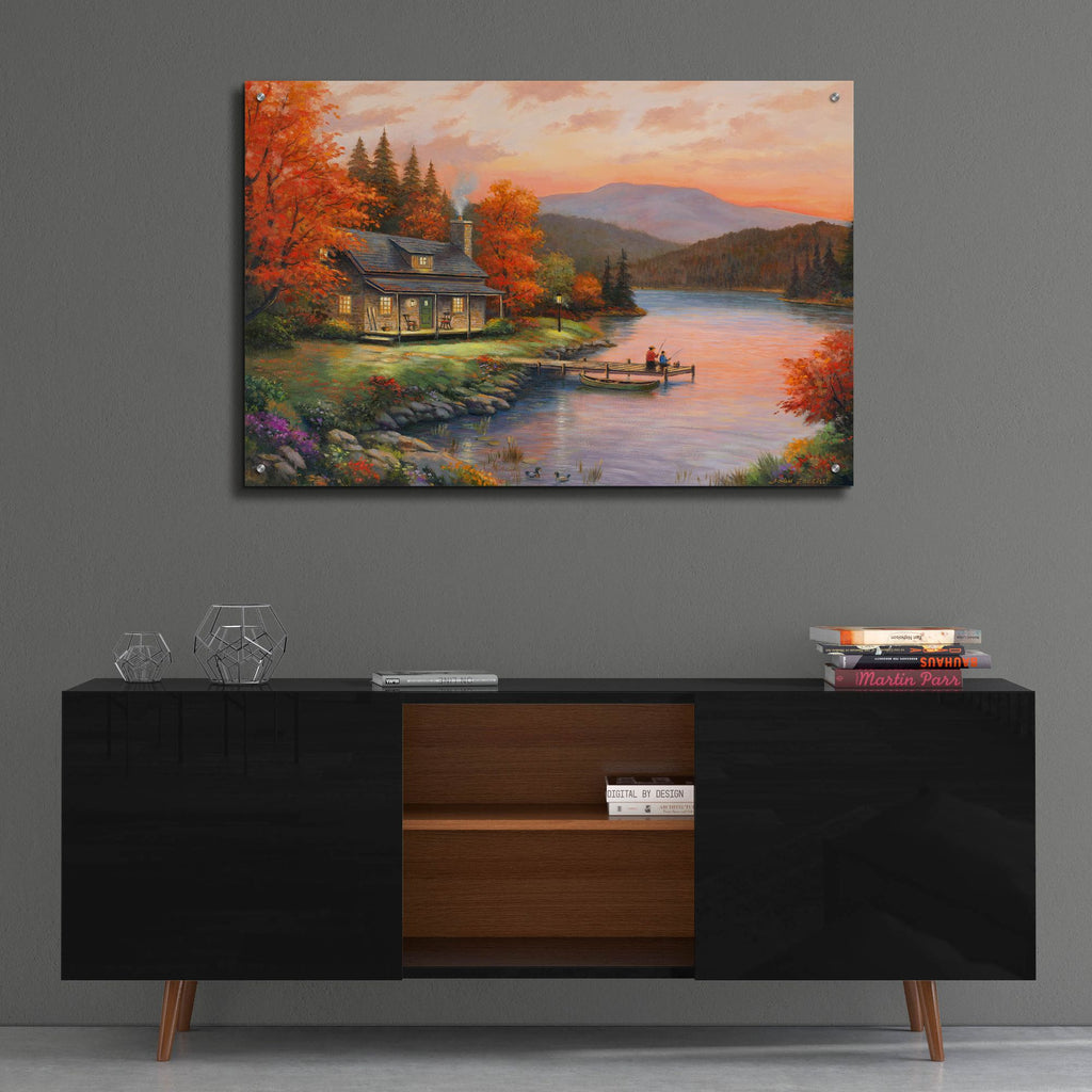 Epic Art 'Together at Dusk' by John Zaccheo, Acrylic Glass Wall Art,36x24