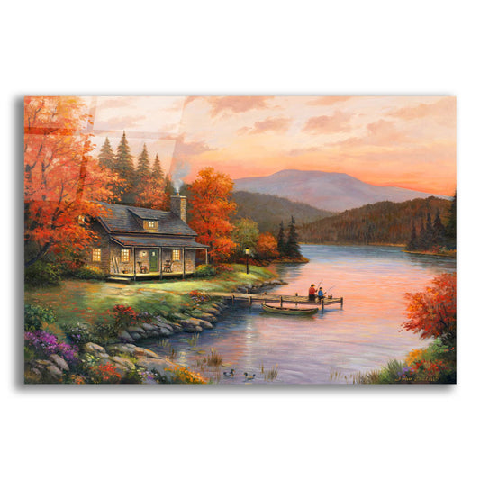 Epic Art 'Together at Dusk' by John Zaccheo, Acrylic Glass Wall Art