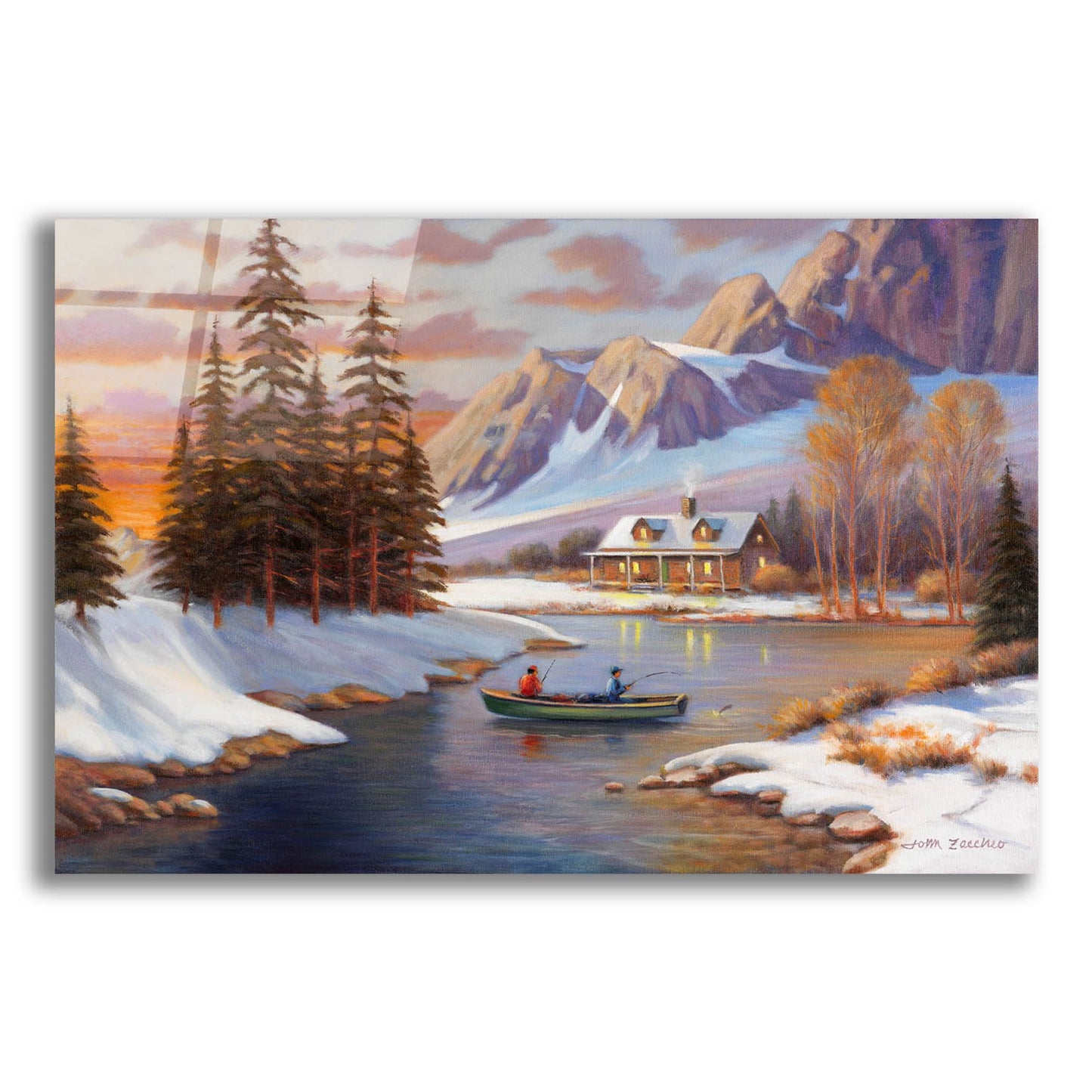 Epic Art 'Last Catch of the Season' by John Zaccheo, Acrylic Glass Wall Art,24x16