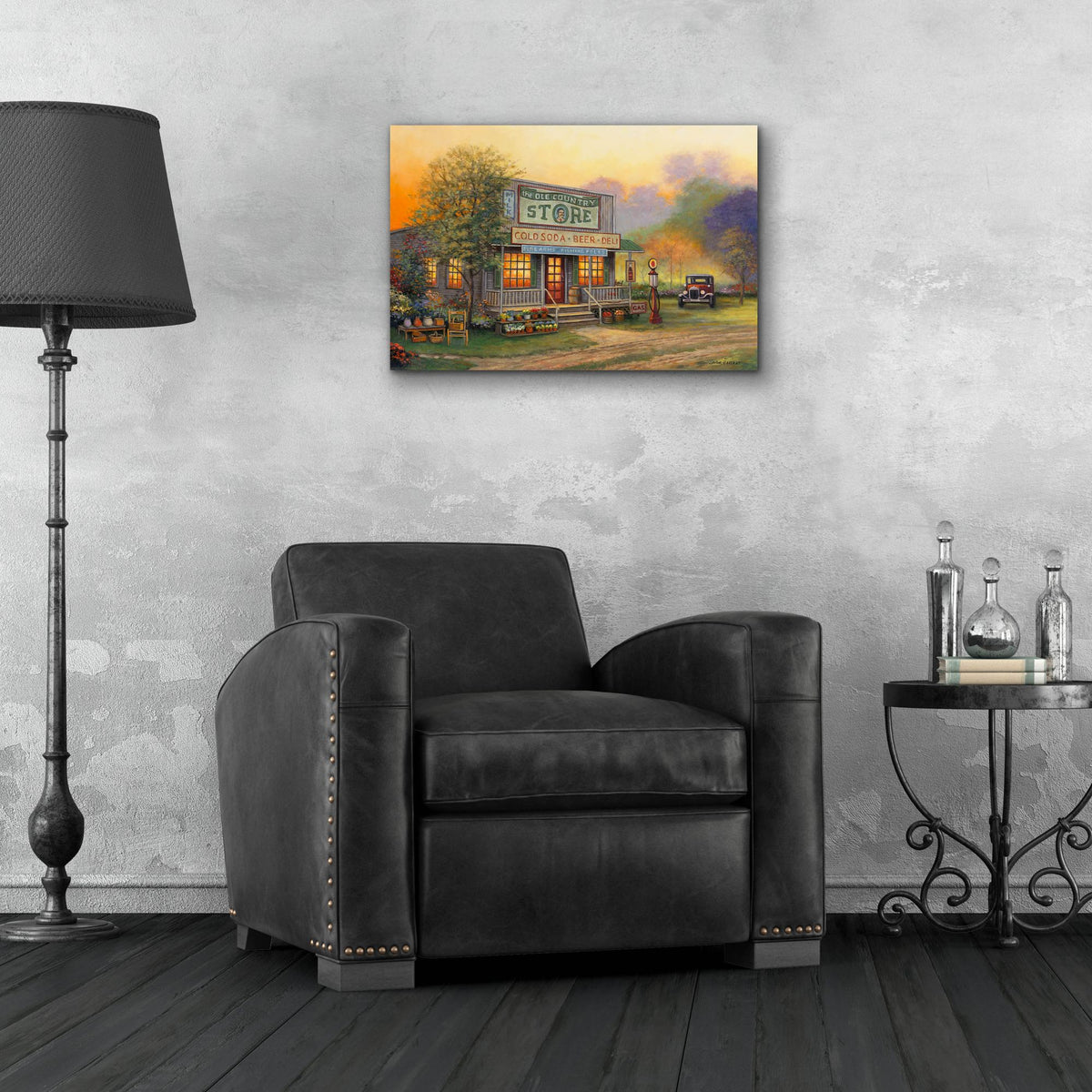 Epic Art 'Old Country Store' by John Zaccheo, Acrylic Glass Wall Art,24x16