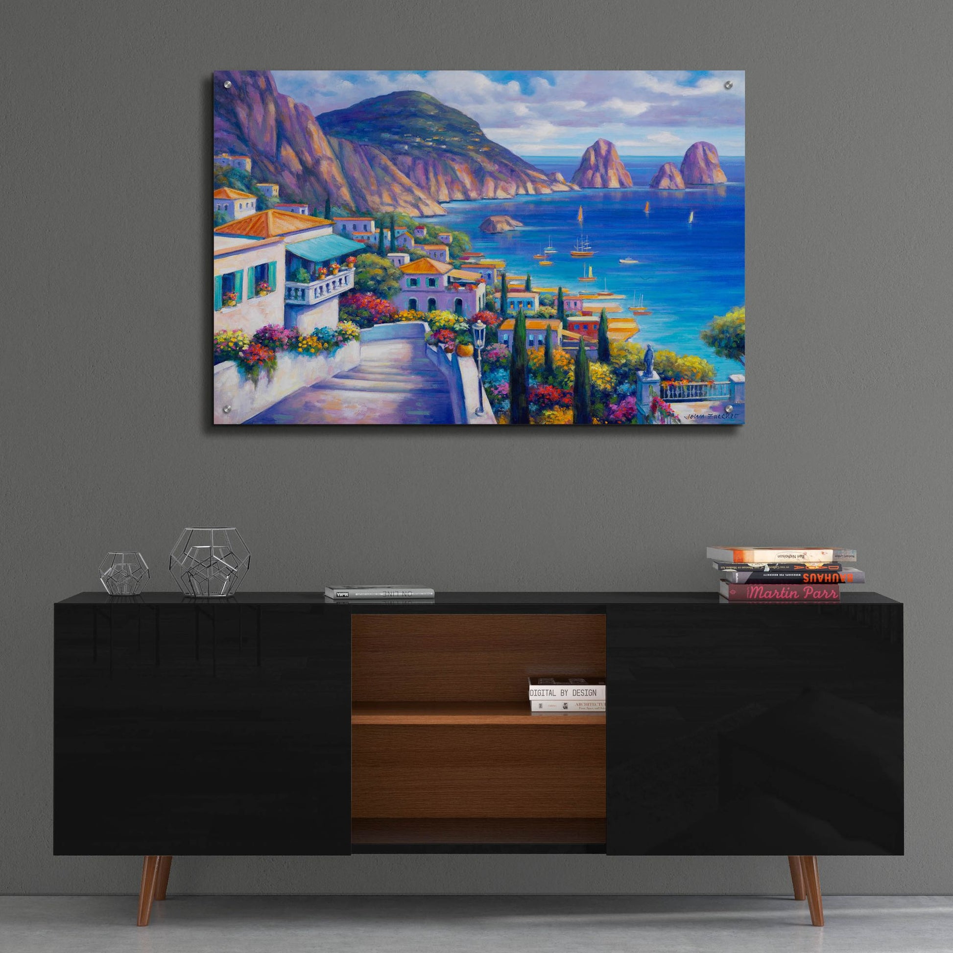 Epic Art 'View of the Ocean' by John Zaccheo, Acrylic Glass Wall Art,36x24