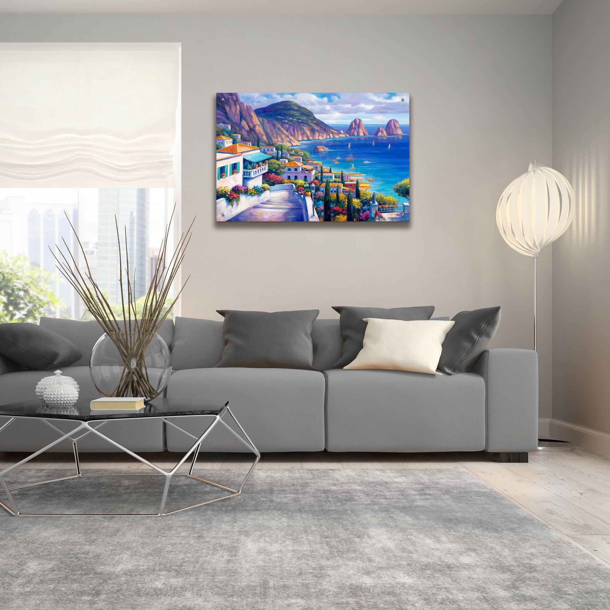 Epic Art 'View of the Ocean' by John Zaccheo, Acrylic Glass Wall Art,36x24