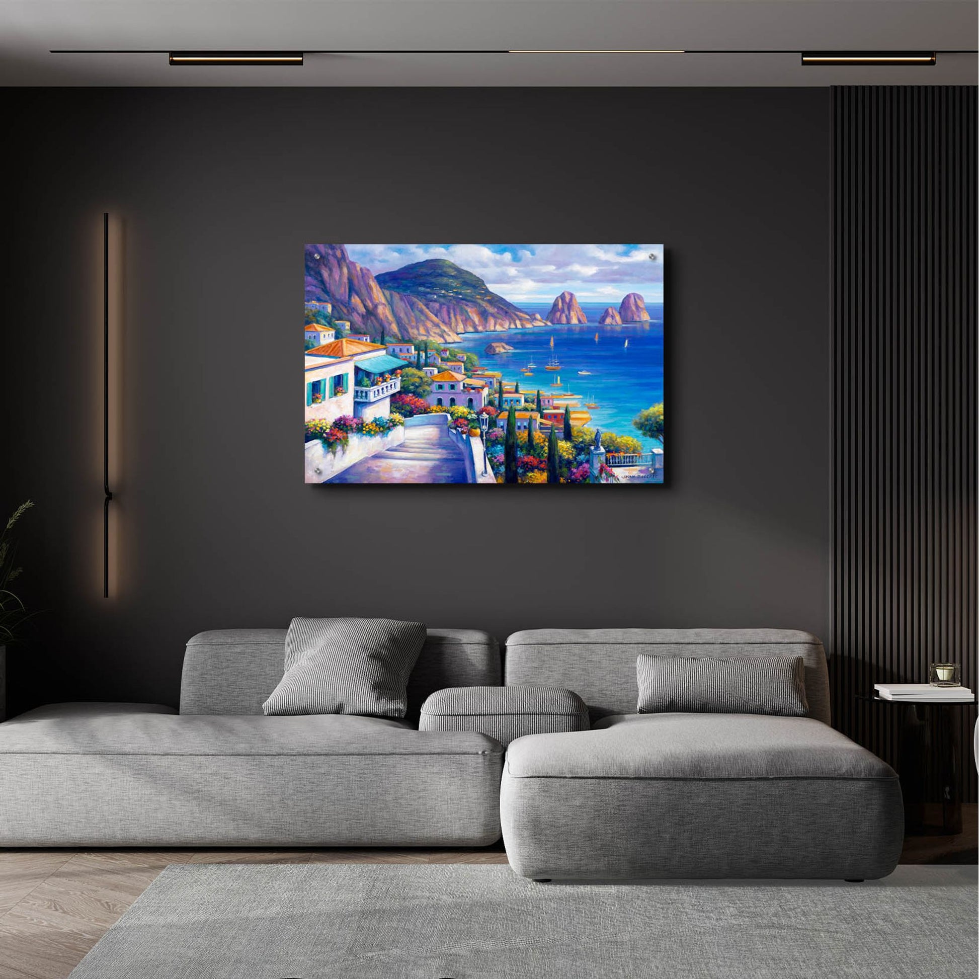 Epic Art 'View of the Ocean' by John Zaccheo, Acrylic Glass Wall Art,36x24