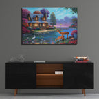 Epic Art 'Comfy Cozy Cottage' by John Zaccheo, Acrylic Glass Wall Art,36x24