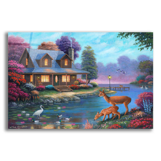 Epic Art 'Comfy Cozy Cottage' by John Zaccheo, Acrylic Glass Wall Art