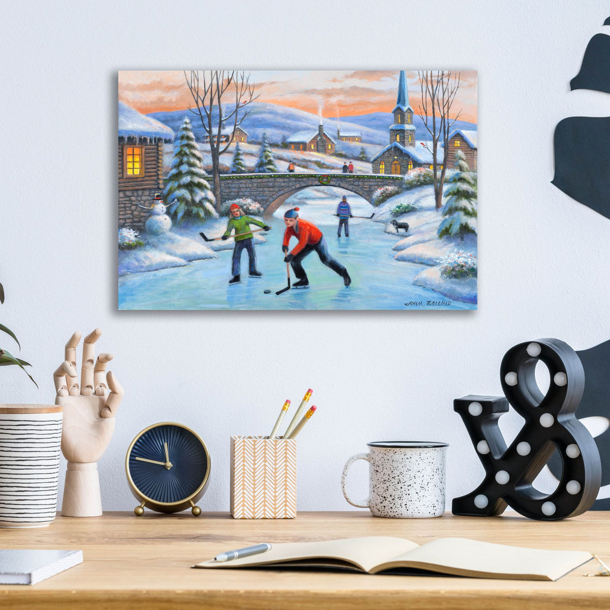 Epic Art 'Going for the Goal' by John Zaccheo, Acrylic Glass Wall Art,16x12