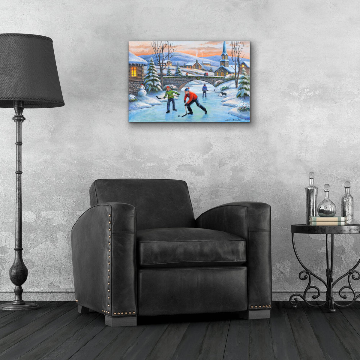 Epic Art 'Going for the Goal' by John Zaccheo, Acrylic Glass Wall Art,24x16