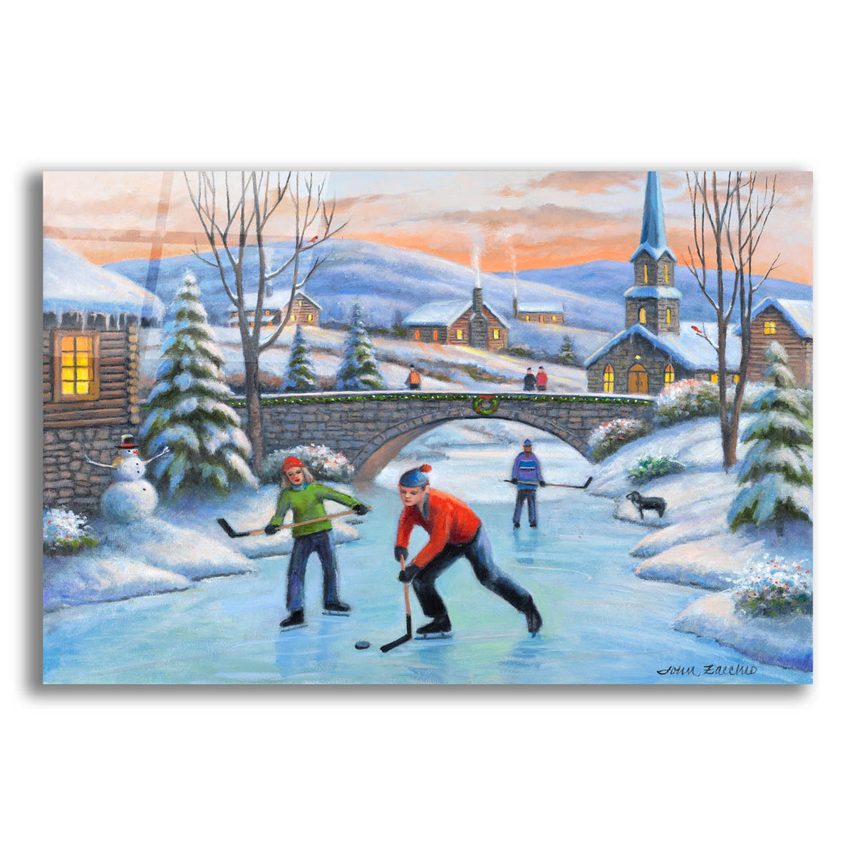 Epic Art 'Going for the Goal' by John Zaccheo, Acrylic Glass Wall Art