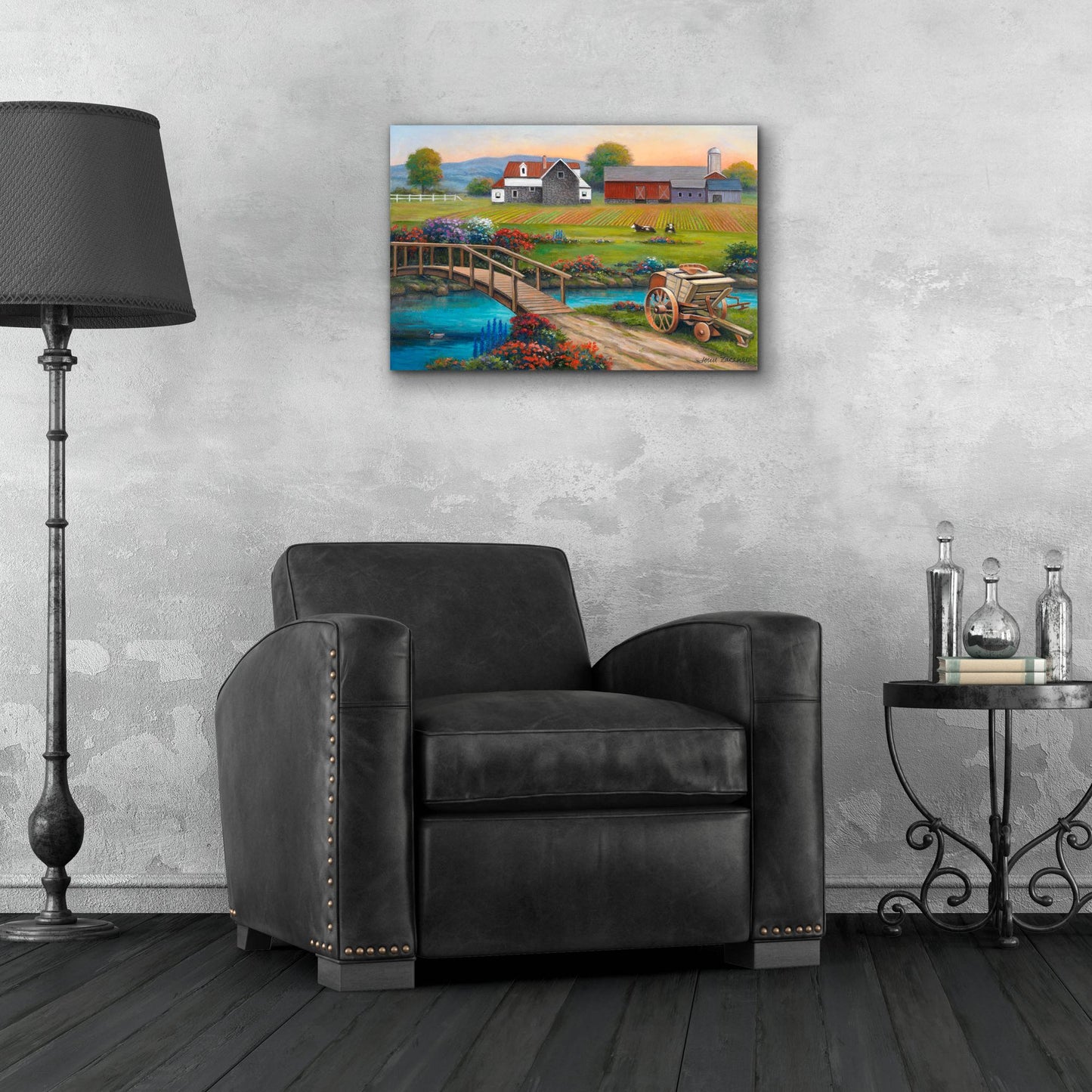 Epic Art 'Sweet Serenity Farm' by John Zaccheo, Acrylic Glass Wall Art,24x16