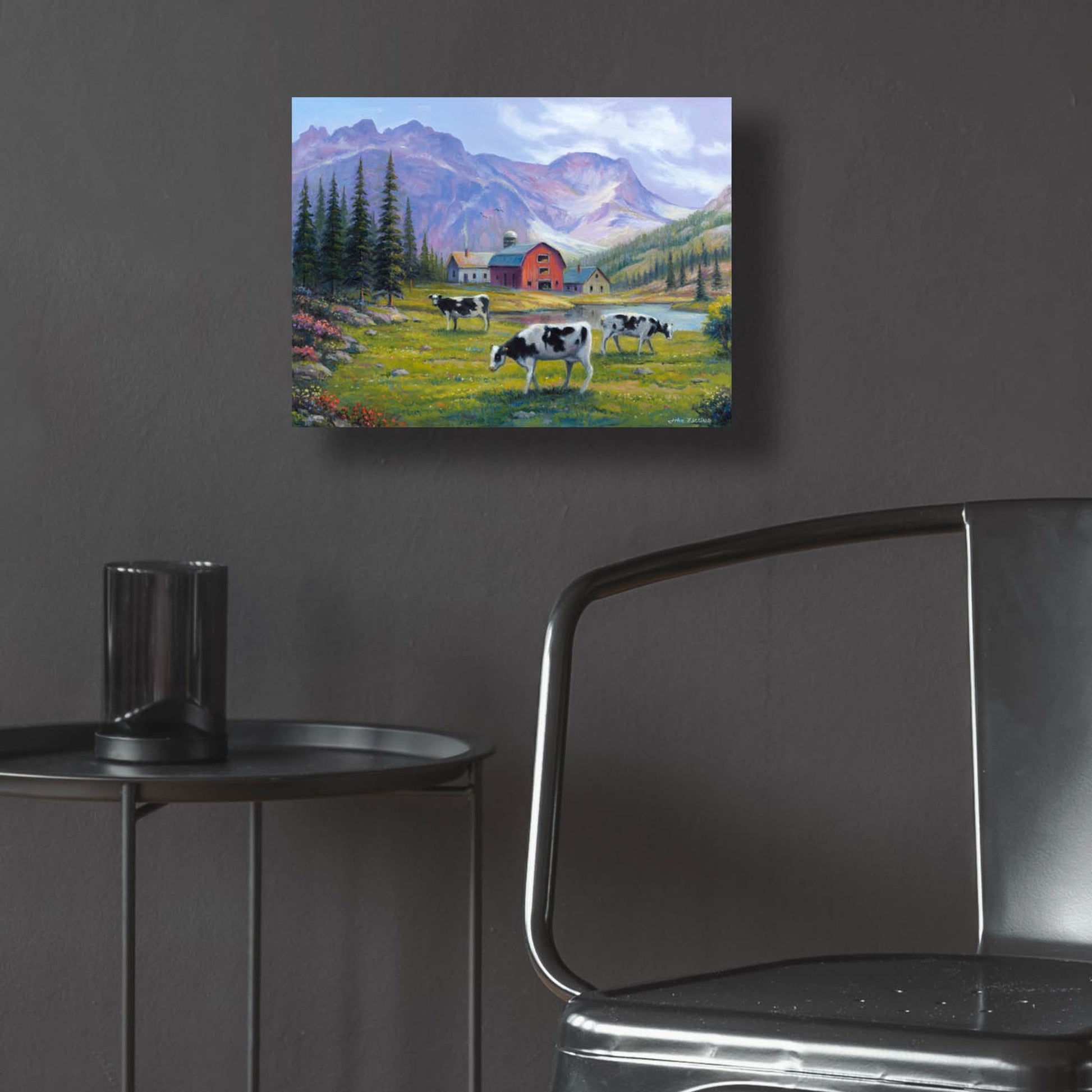 Epic Art 'Peaceful Pasture' by John Zaccheo, Acrylic Glass Wall Art,16x12