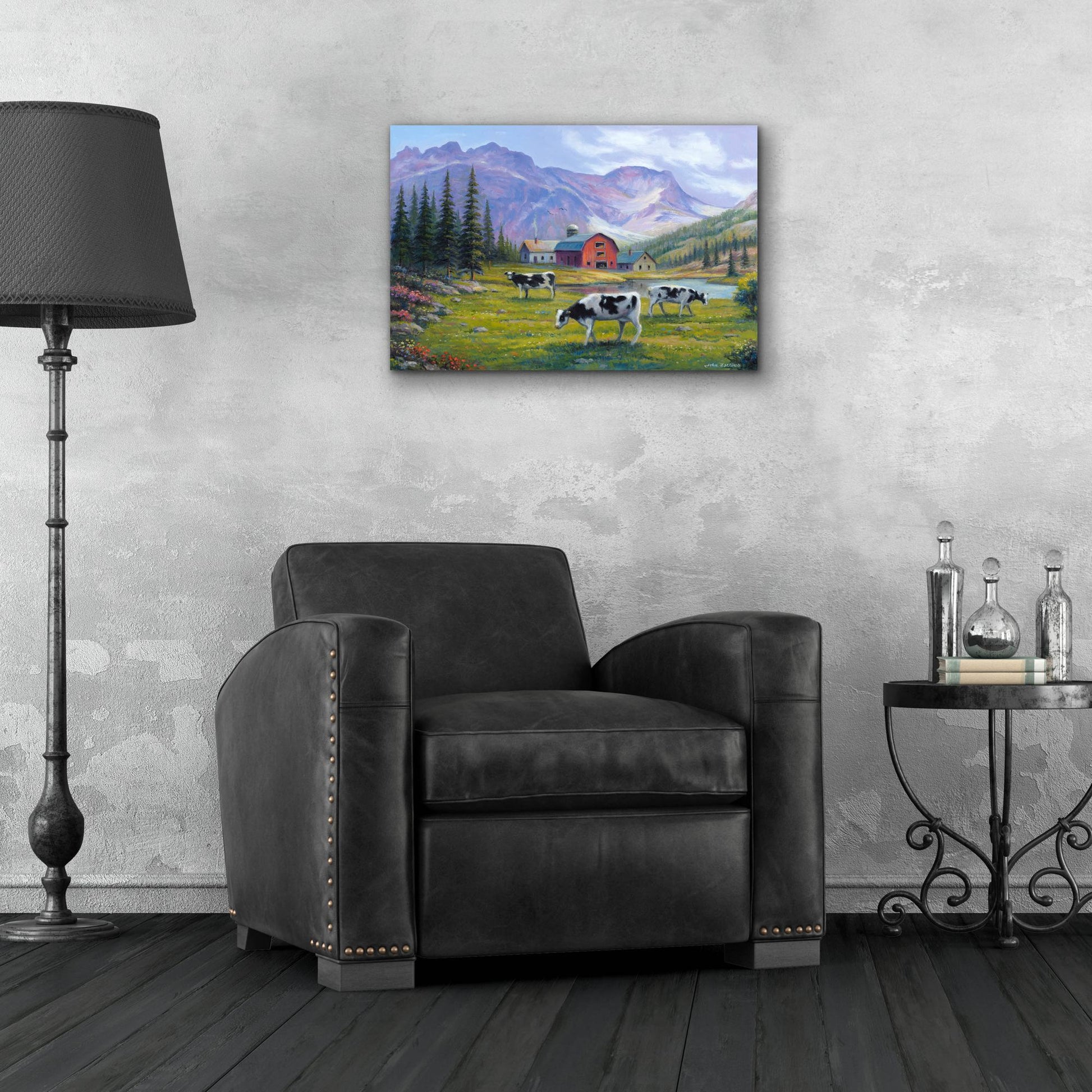 Epic Art 'Peaceful Pasture' by John Zaccheo, Acrylic Glass Wall Art,24x16