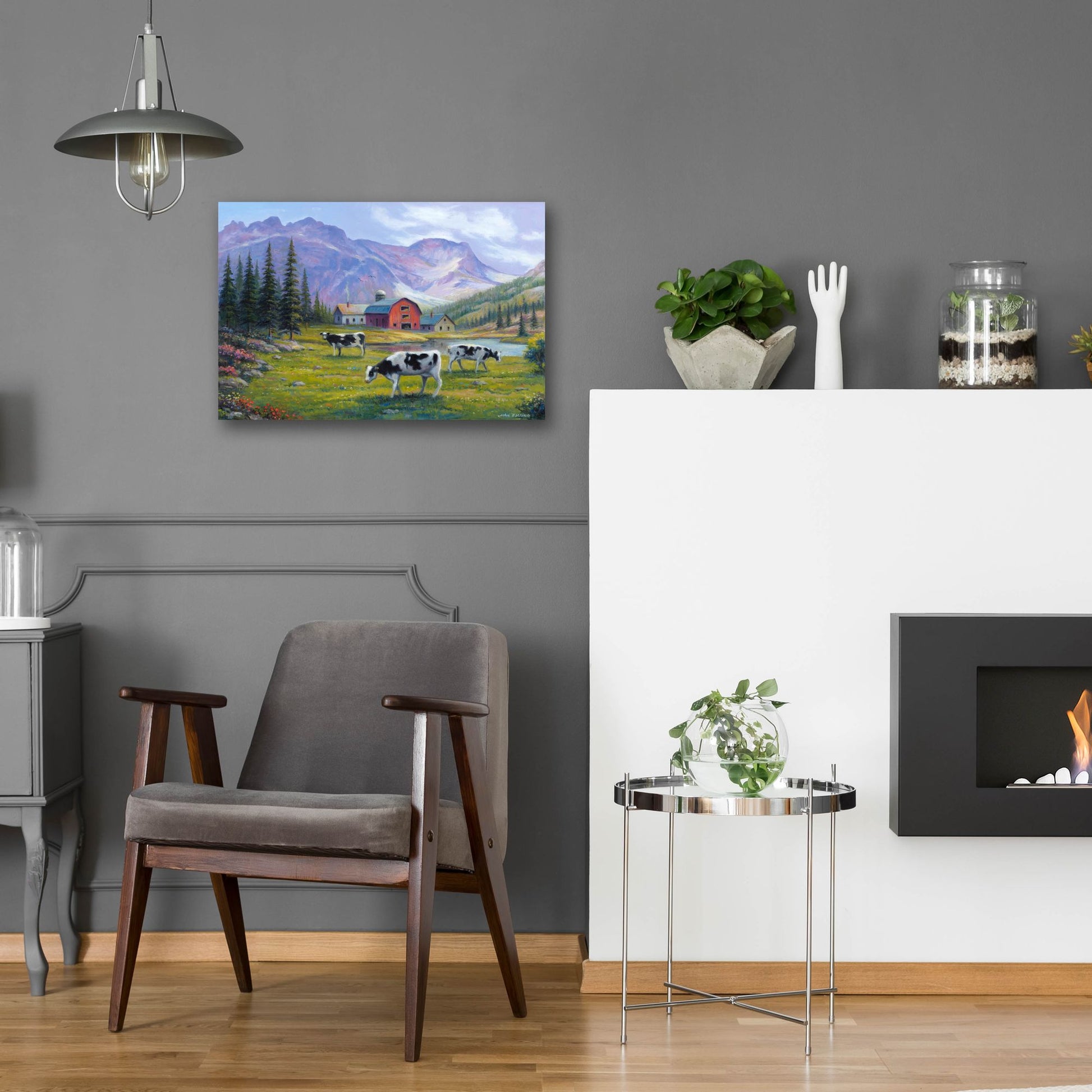 Epic Art 'Peaceful Pasture' by John Zaccheo, Acrylic Glass Wall Art,24x16