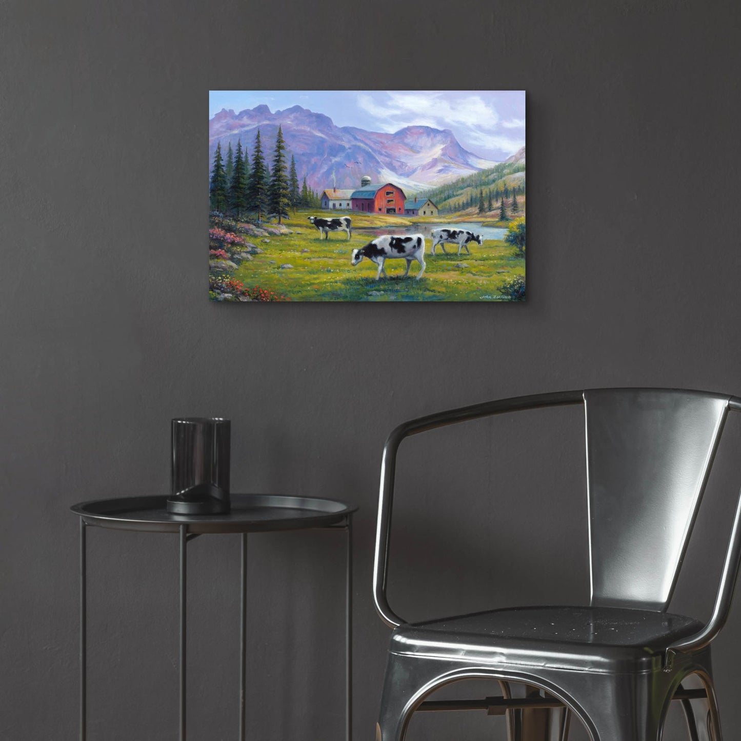 Epic Art 'Peaceful Pasture' by John Zaccheo, Acrylic Glass Wall Art,24x16