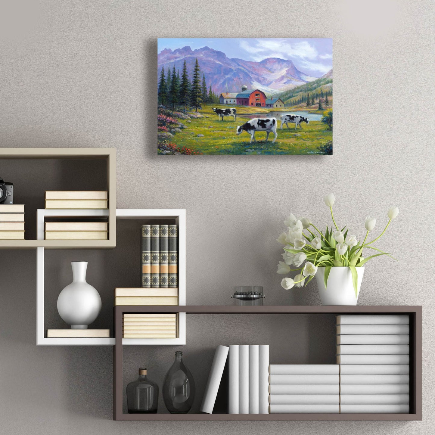 Epic Art 'Peaceful Pasture' by John Zaccheo, Acrylic Glass Wall Art,24x16