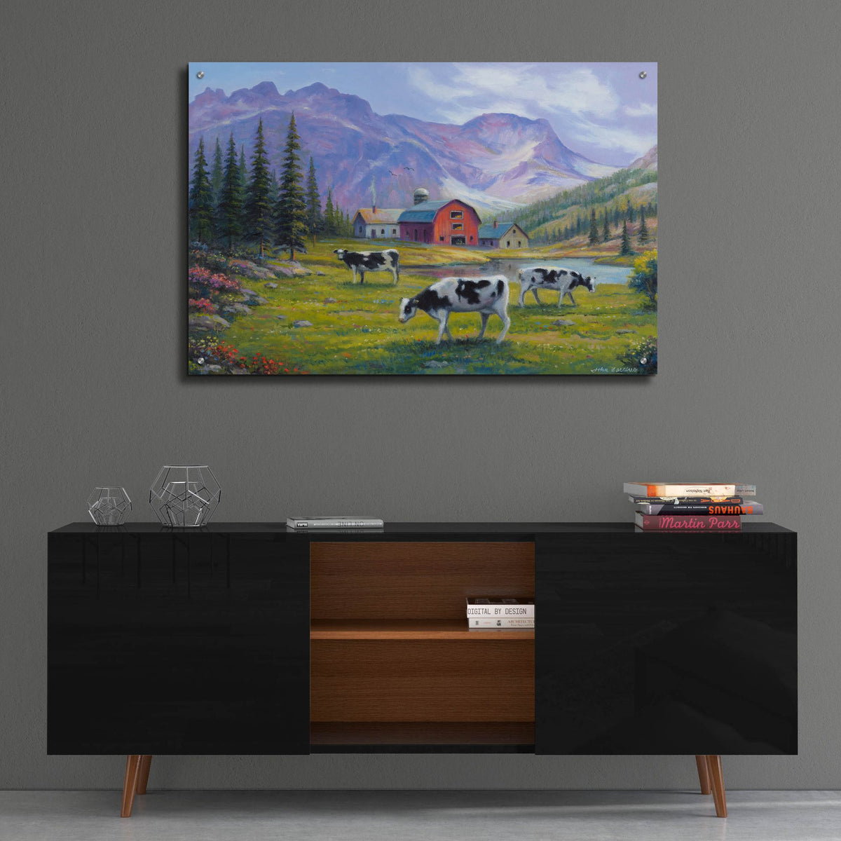 Epic Art 'Peaceful Pasture' by John Zaccheo, Acrylic Glass Wall Art,36x24