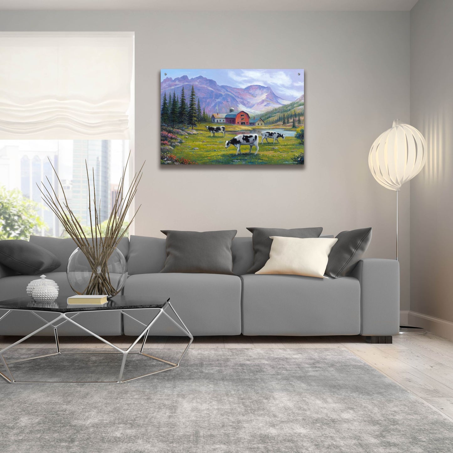 Epic Art 'Peaceful Pasture' by John Zaccheo, Acrylic Glass Wall Art,36x24