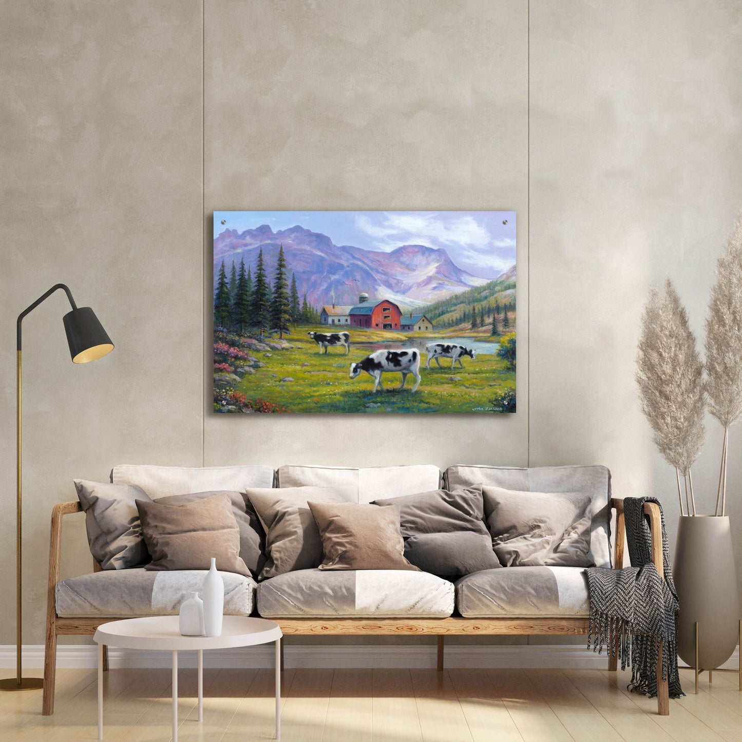 Epic Art 'Peaceful Pasture' by John Zaccheo, Acrylic Glass Wall Art,36x24