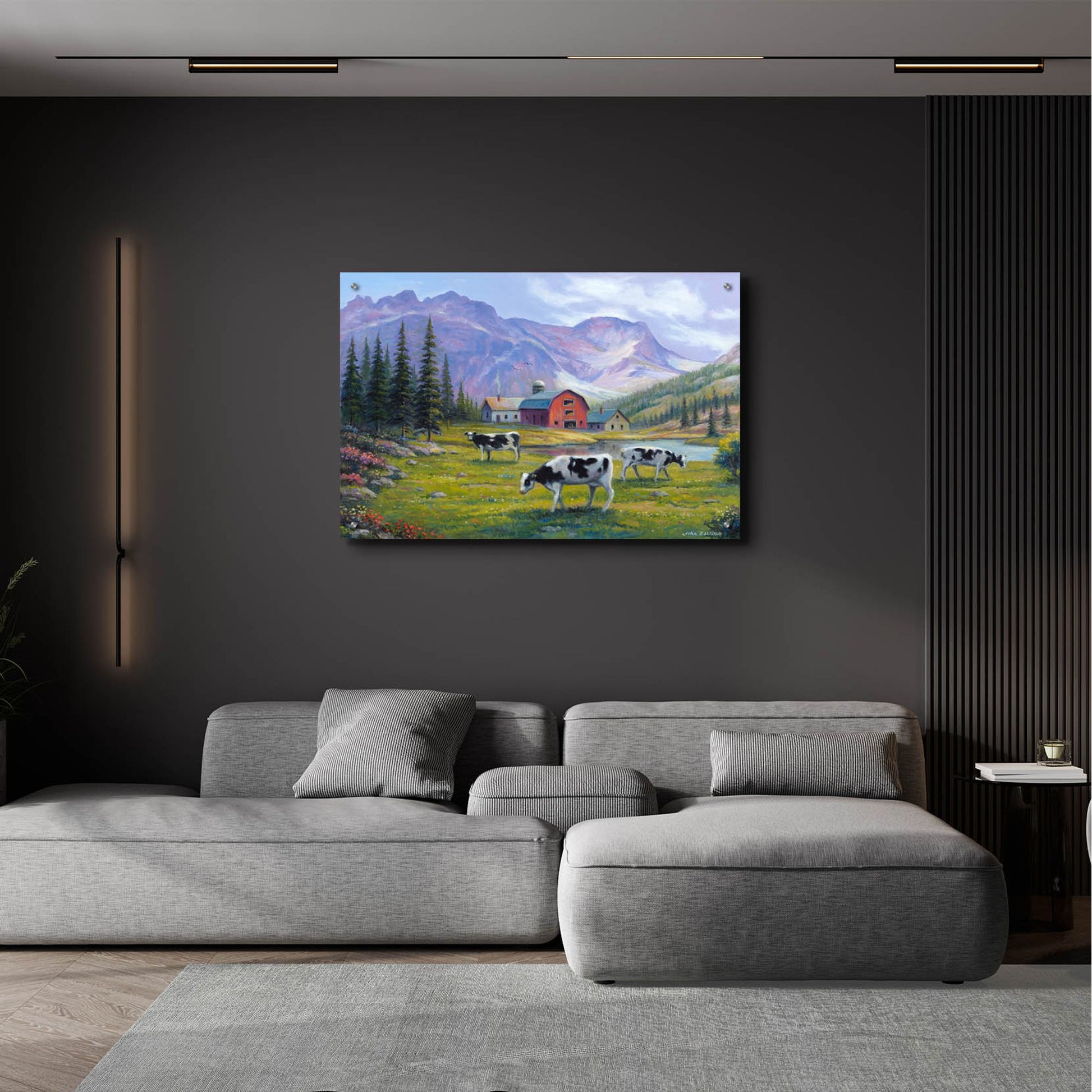 Epic Art 'Peaceful Pasture' by John Zaccheo, Acrylic Glass Wall Art,36x24