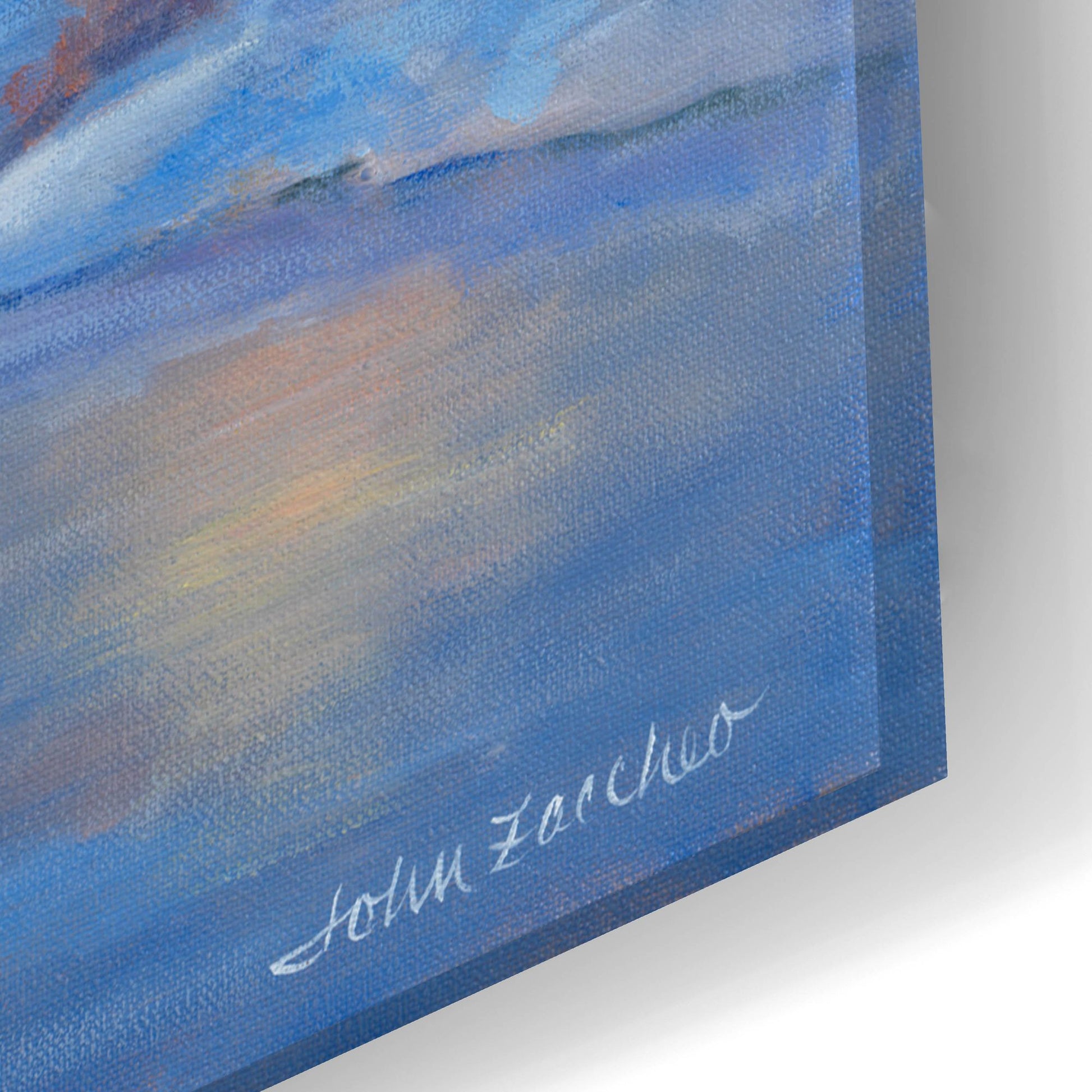 Epic Art 'Riverside Greetings' by John Zaccheo, Acrylic Glass Wall Art,24x16