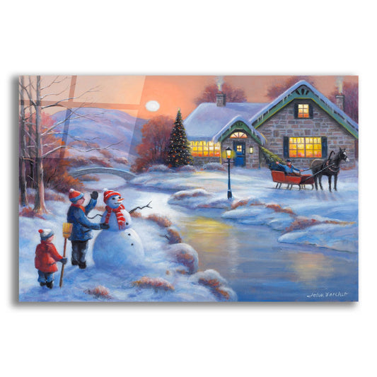 Epic Art 'Riverside Greetings' by John Zaccheo, Acrylic Glass Wall Art