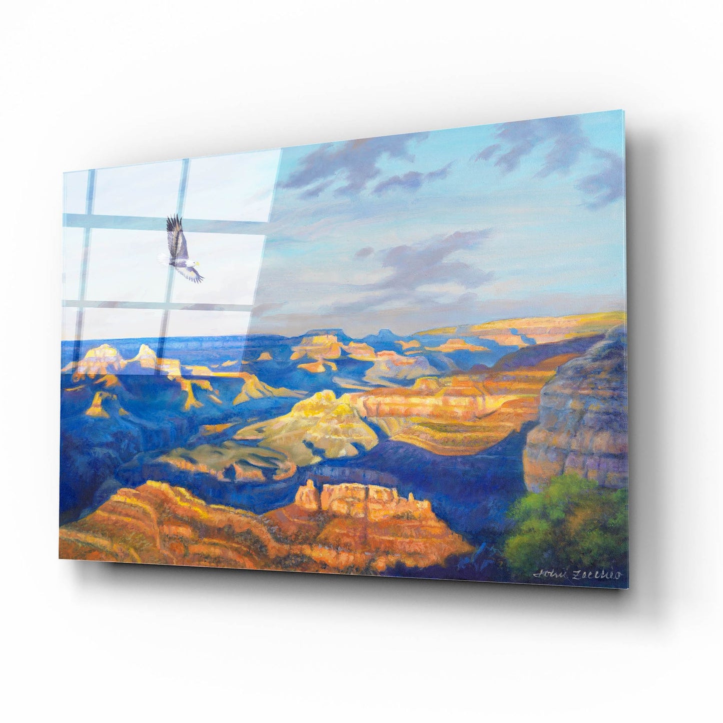 Epic Art 'Grand Canyon Vista' by John Zaccheo, Acrylic Glass Wall Art,16x12