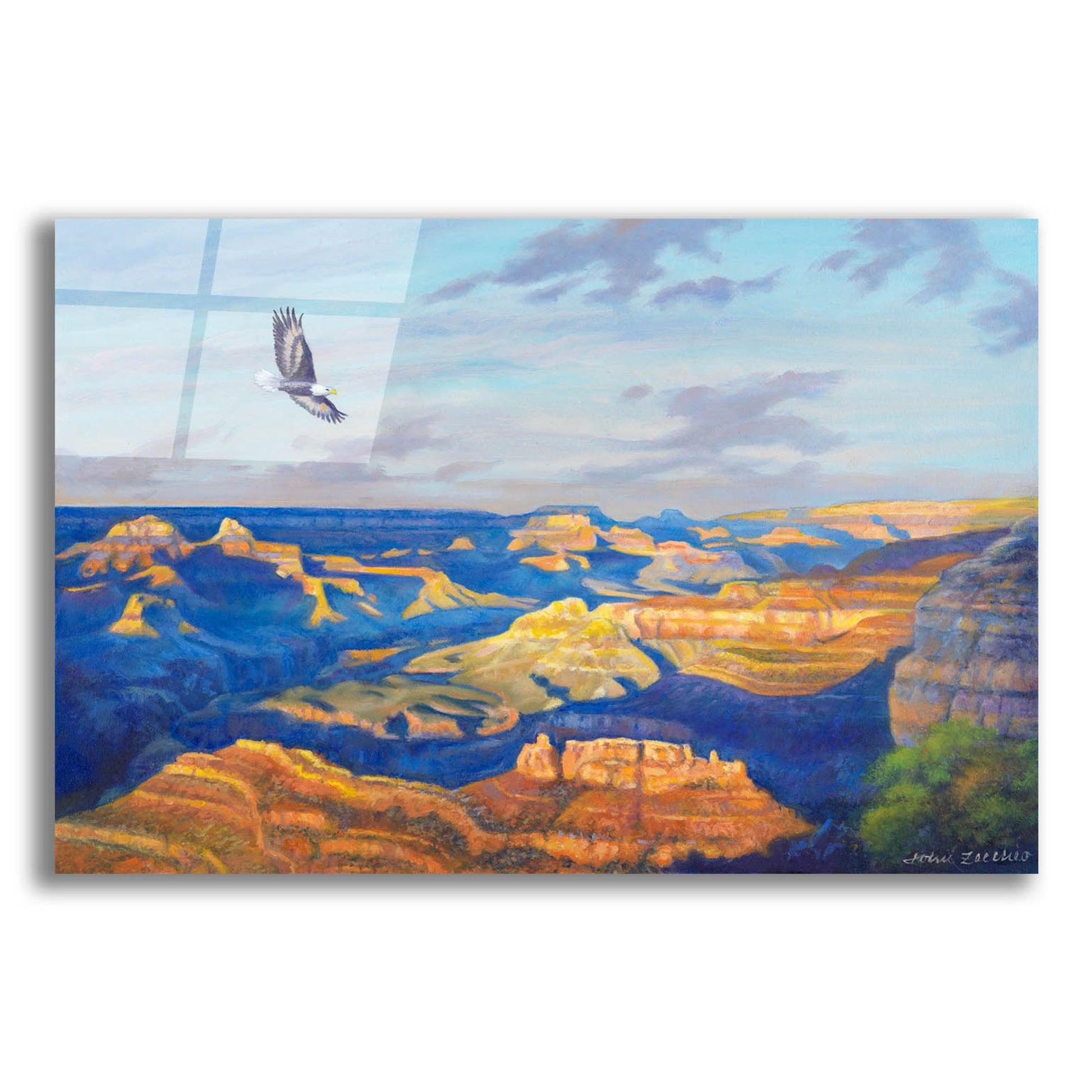 Epic Art 'Grand Canyon Vista' by John Zaccheo, Acrylic Glass Wall Art,24x16