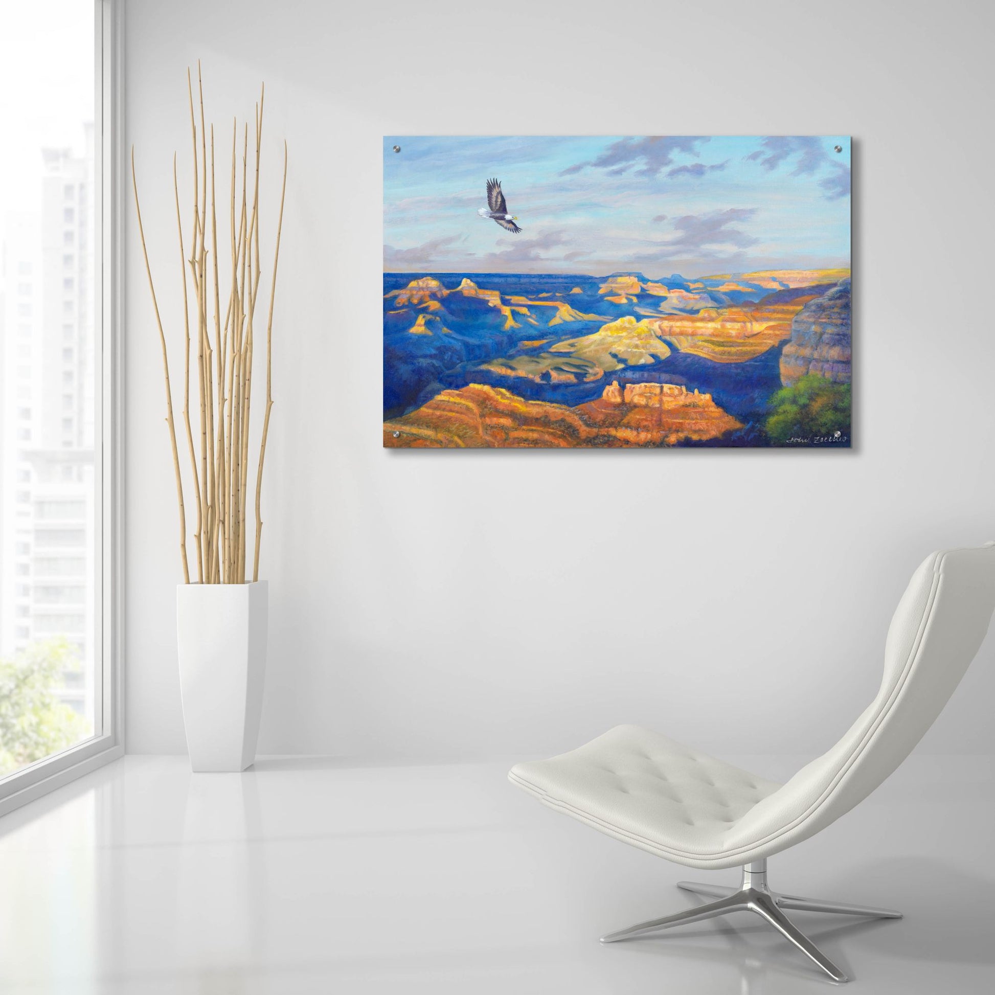 Epic Art 'Grand Canyon Vista' by John Zaccheo, Acrylic Glass Wall Art,36x24