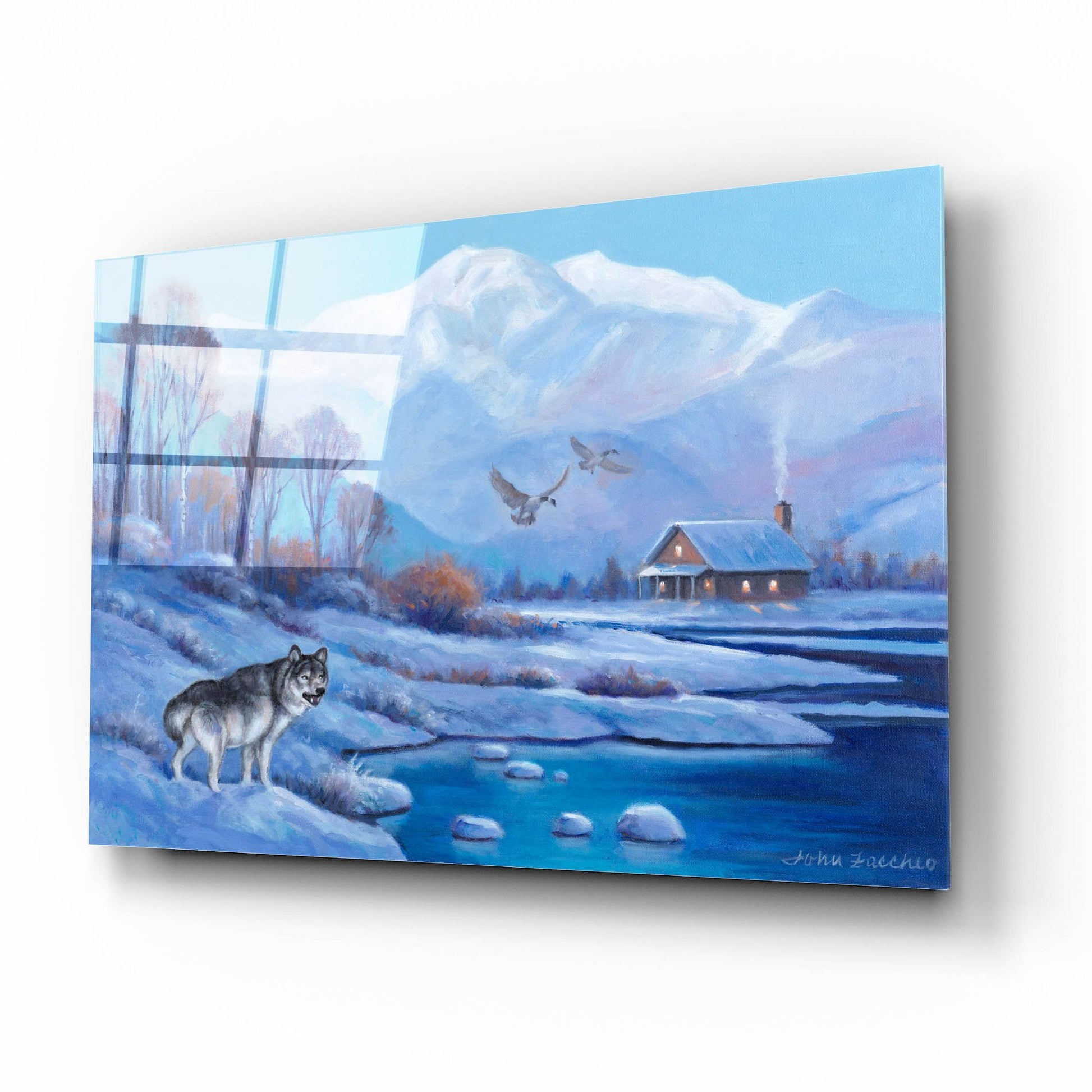 Epic Art 'Natures Gift to Winter' by John Zaccheo, Acrylic Glass Wall Art,16x12